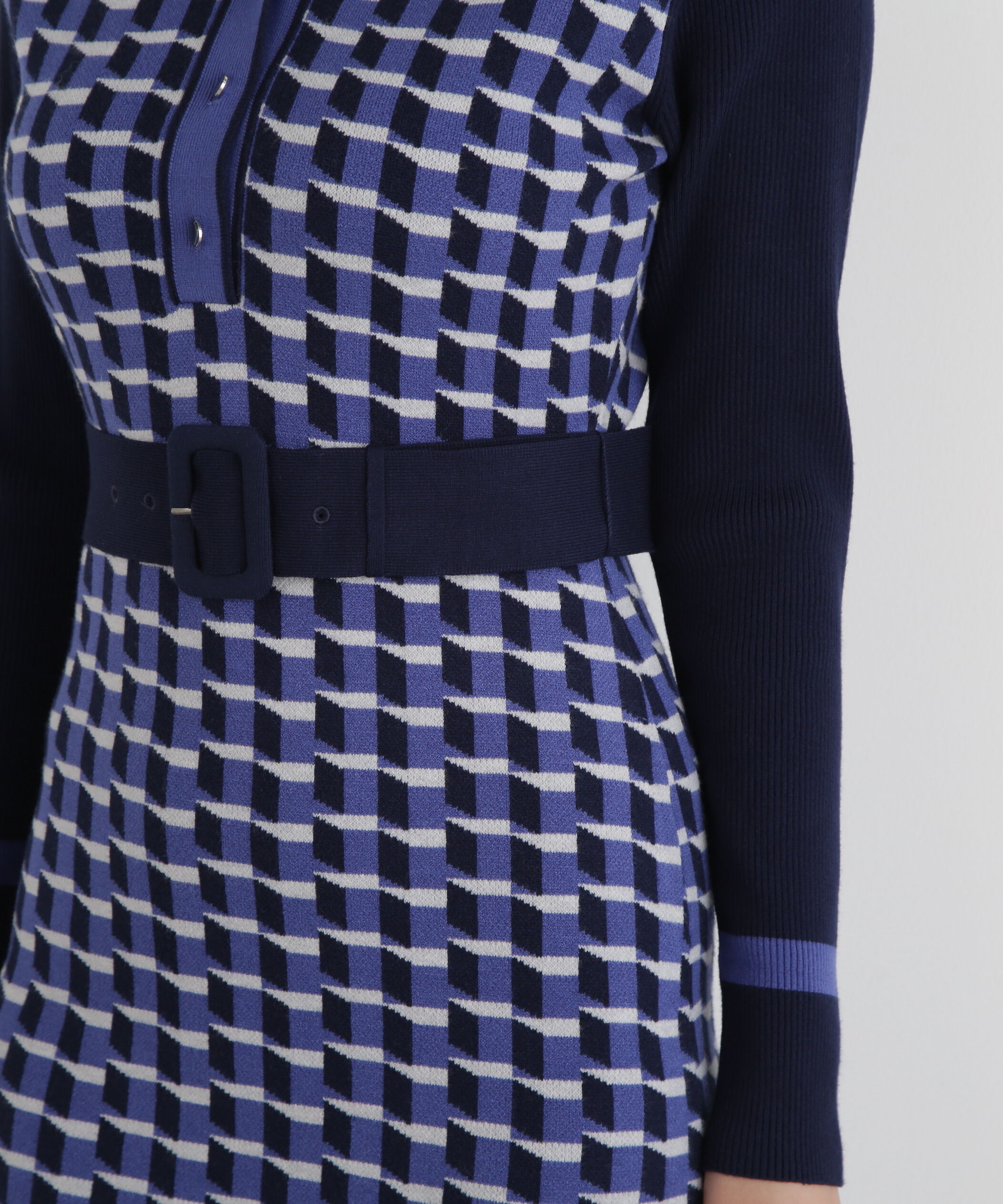  「◆ジオメトリックジャガードニットワンピース」|ワンピース|