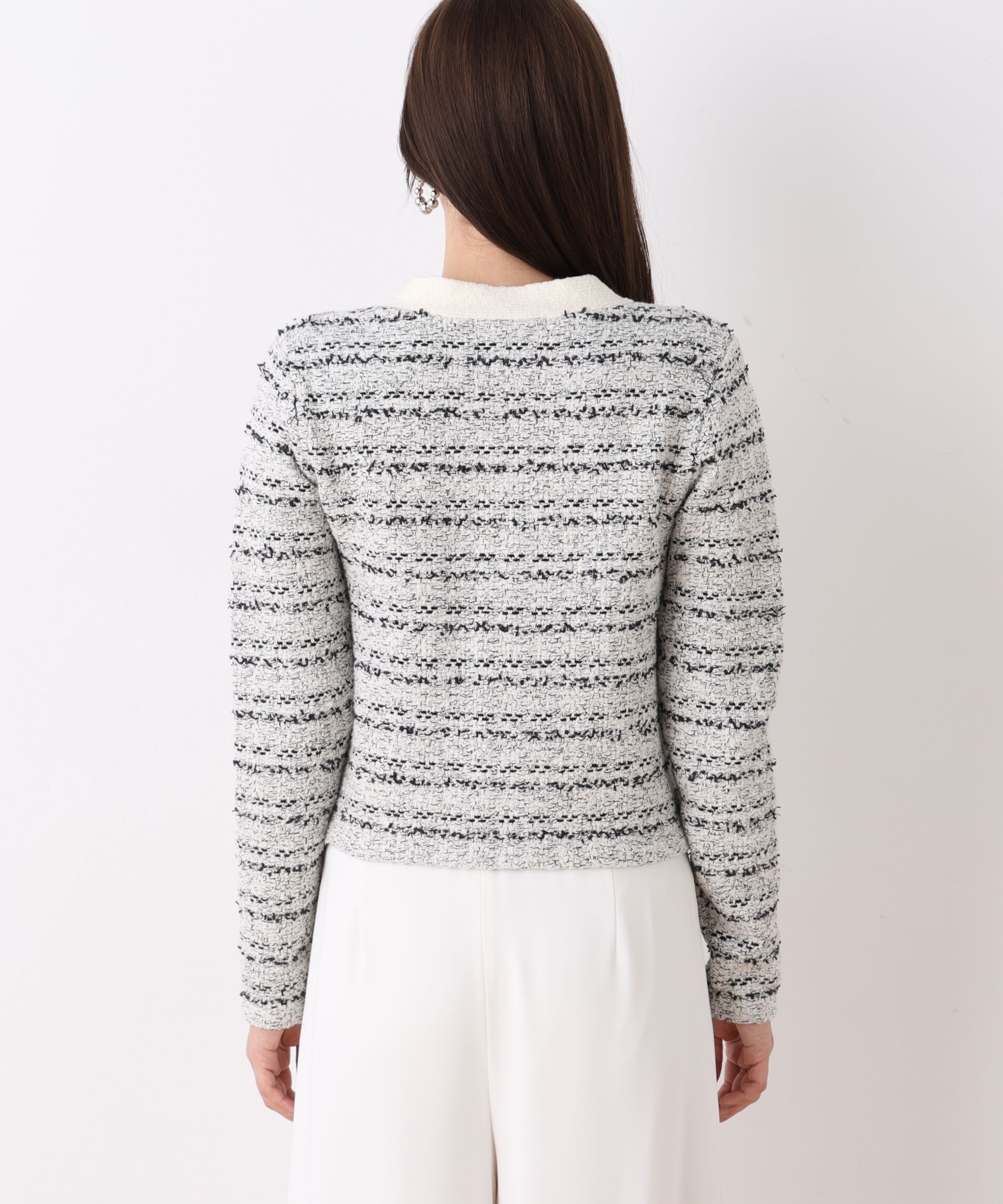  「ブークレーツイードＶネックカーディガン」|その他|