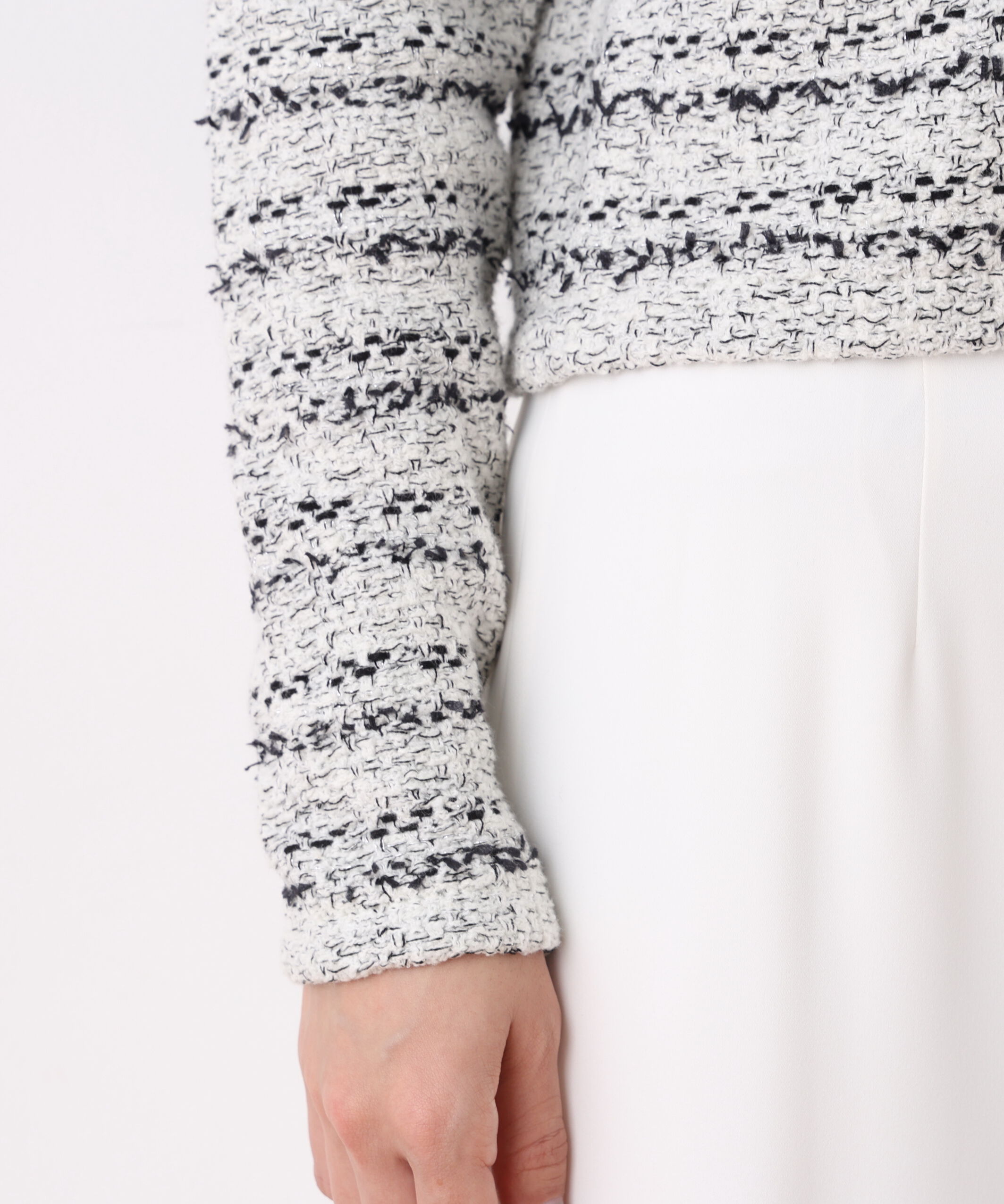  「ブークレーツイードＶネックカーディガン」|その他|