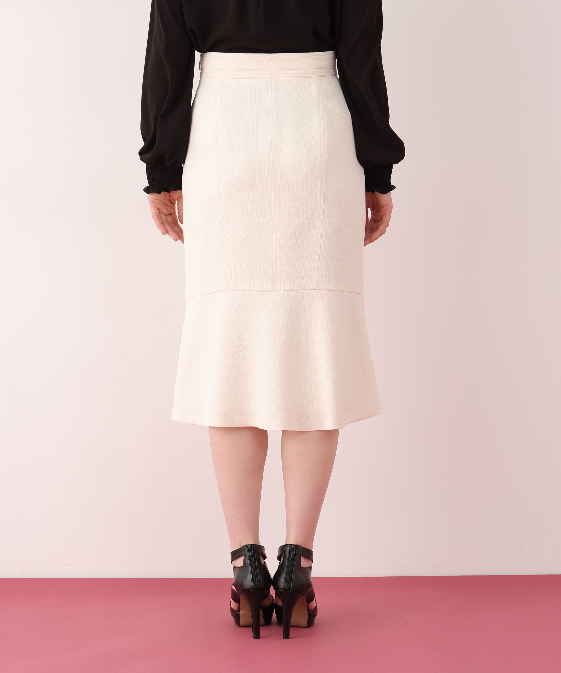  「メタルパーツバックマーメイドスカート」|スカート|