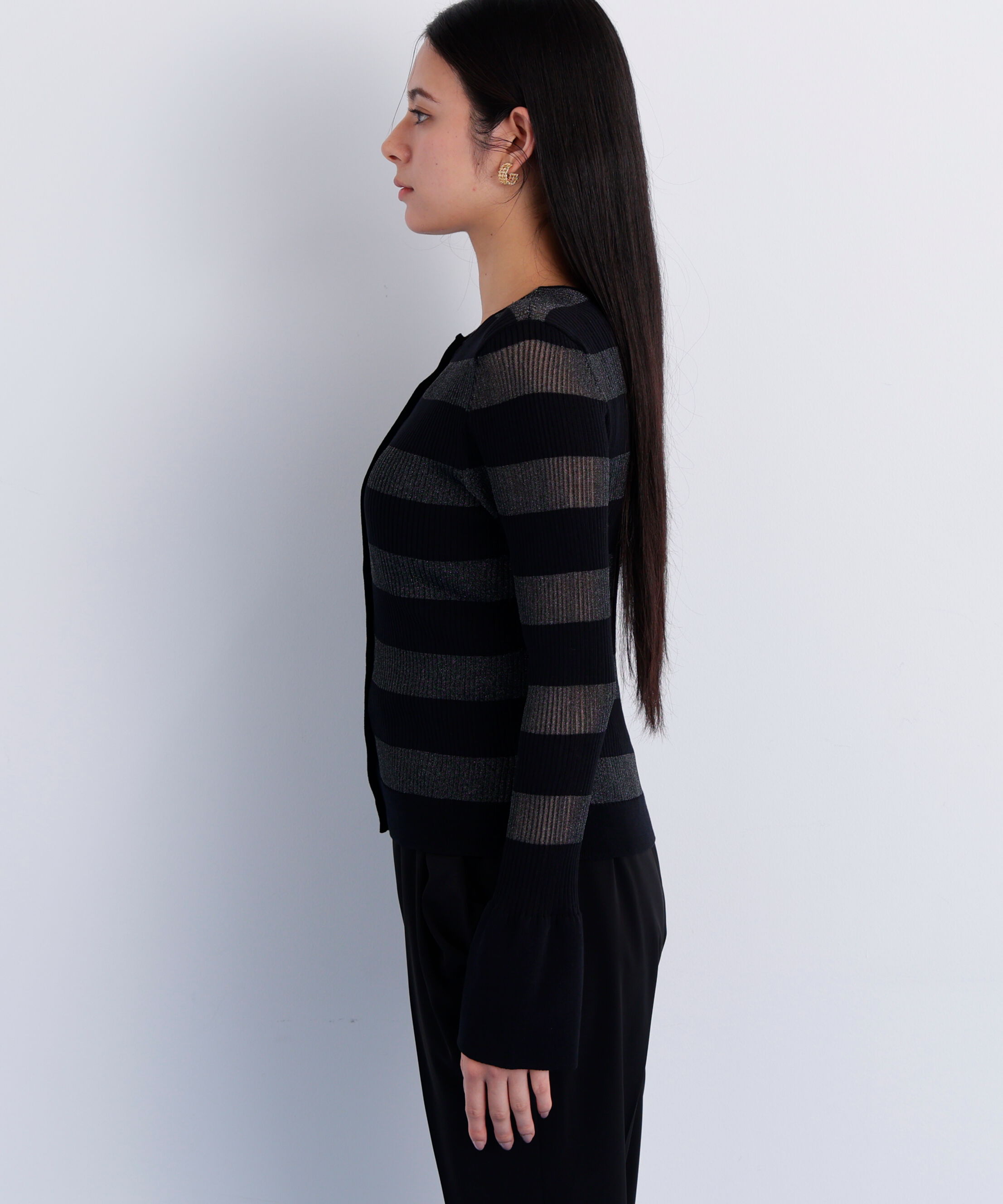  「［美香さん着用］リブシアーボーダーカーディガン」|その他|