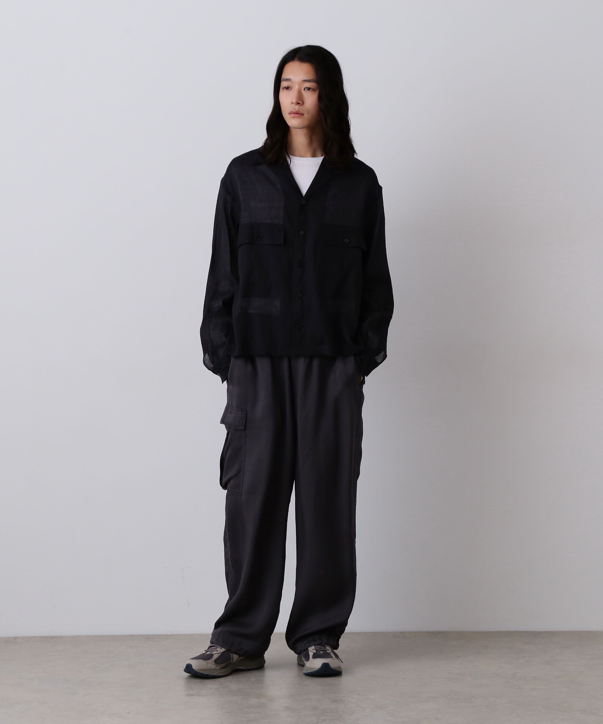 YLEVE 「YLEVE / CUPRA TWILL GARMANT DYE EASY CARGO TROUSERS」|その他|ネイビー
