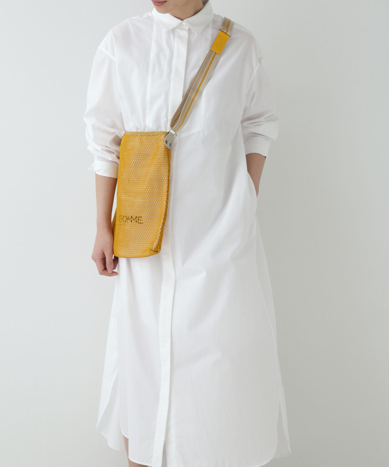  「◆１００／２ブロードシャツワンピース」|ワンピース|オフホワイト