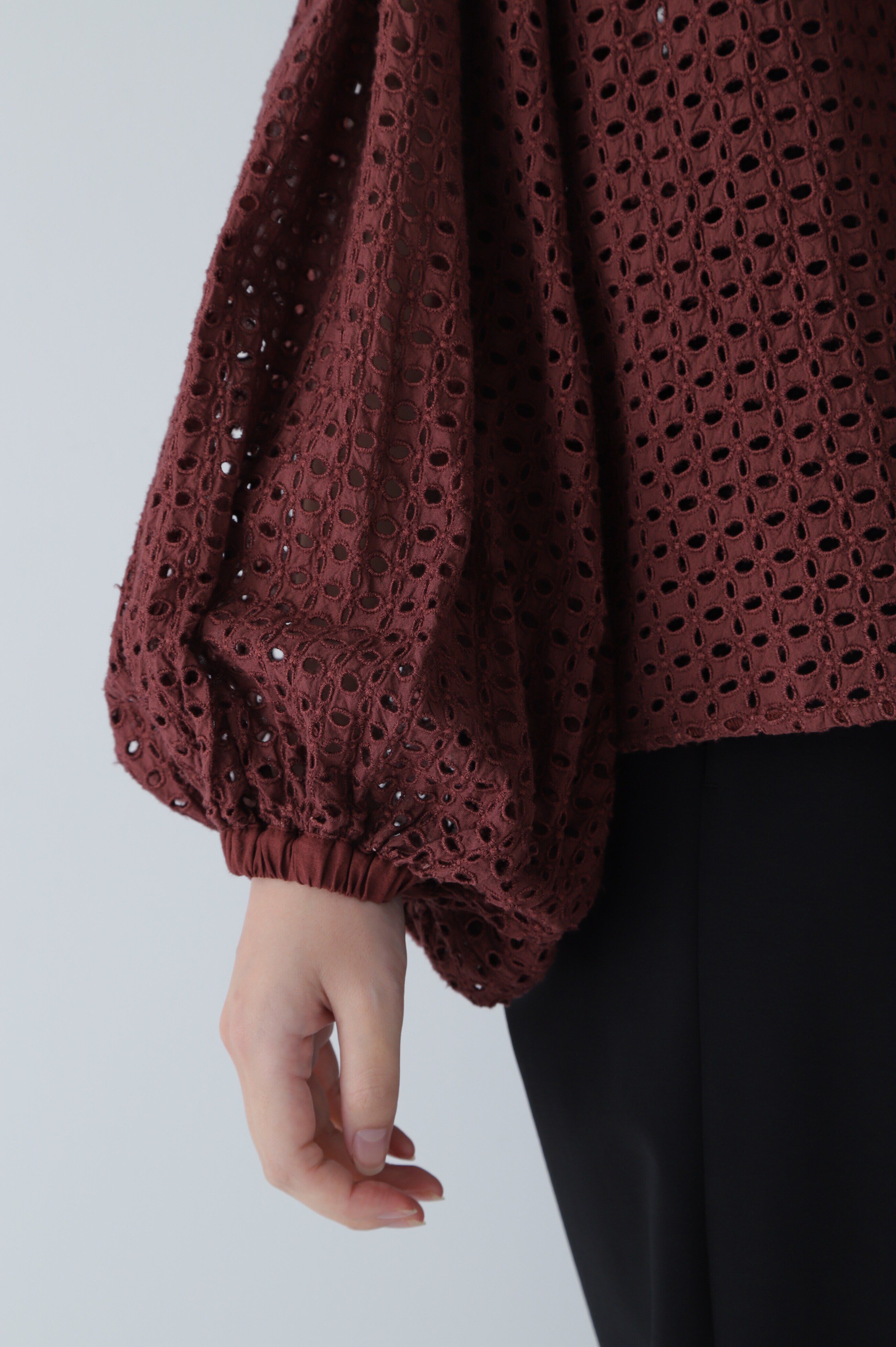  「◆ボリュームスリーブカットワークブラウス」|シャツ・ブラウス|