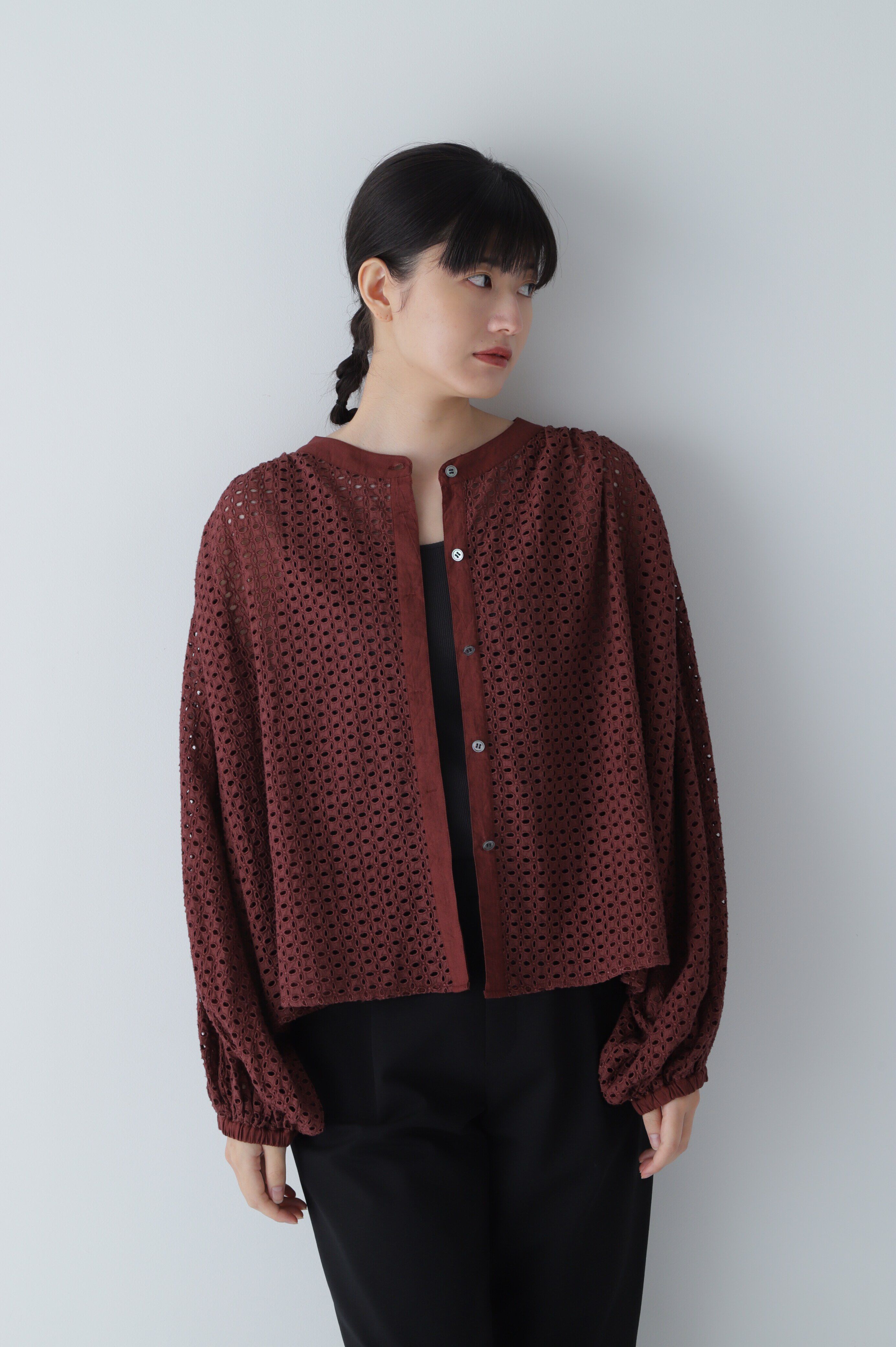  「◆ボリュームスリーブカットワークブラウス」|シャツ・ブラウス|