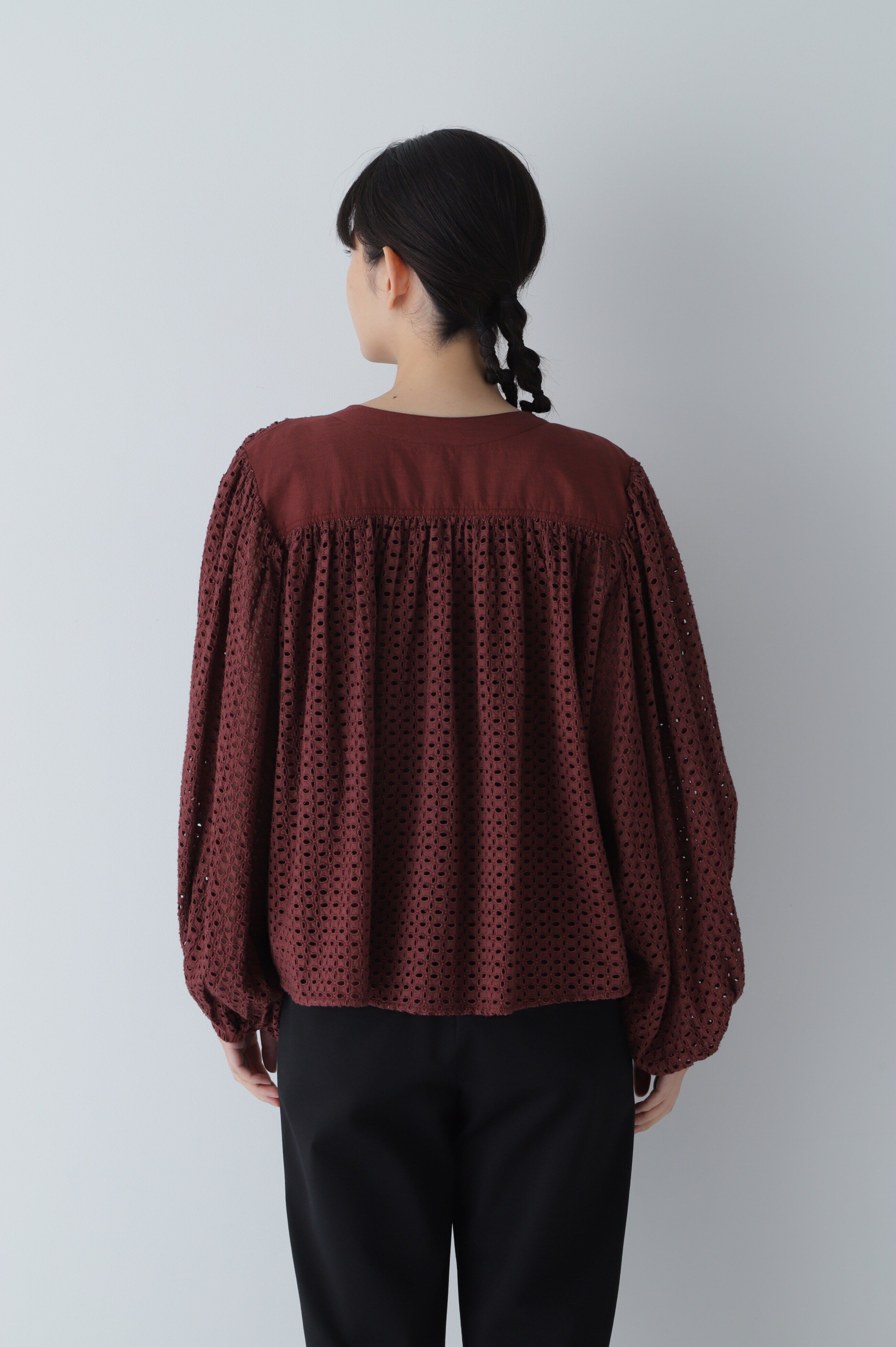  「◆ボリュームスリーブカットワークブラウス」|シャツ・ブラウス|