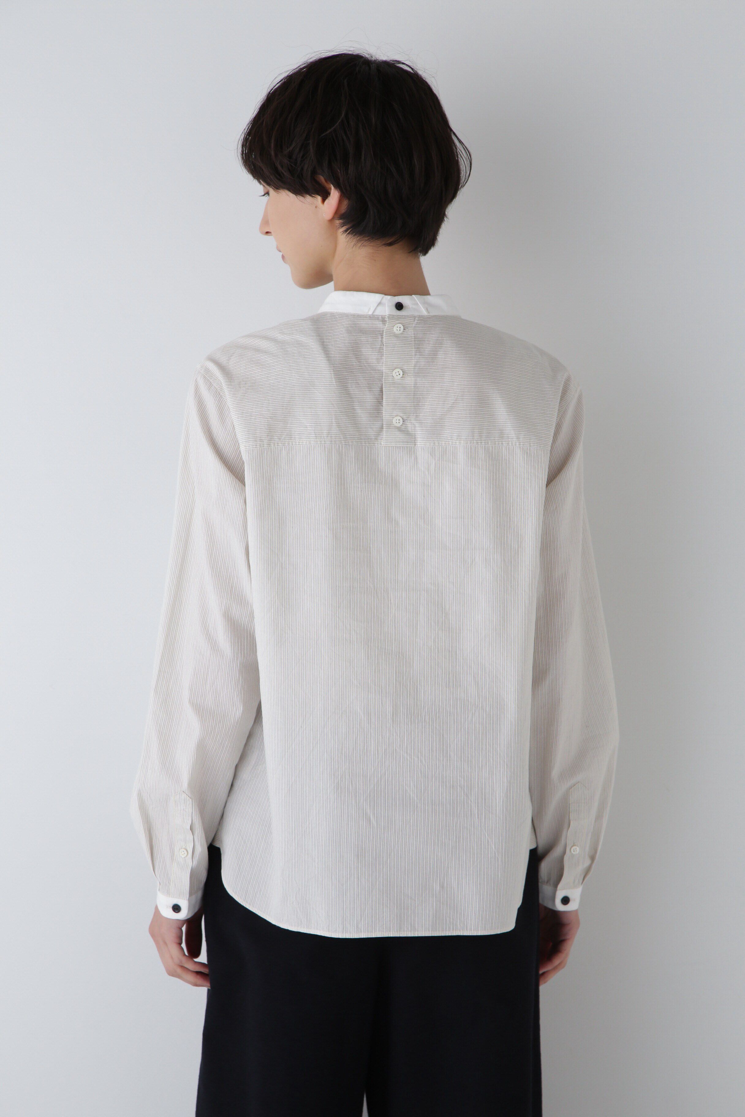  「◆シルプレシュランクストライプブラウス」|シャツ・ブラウス|