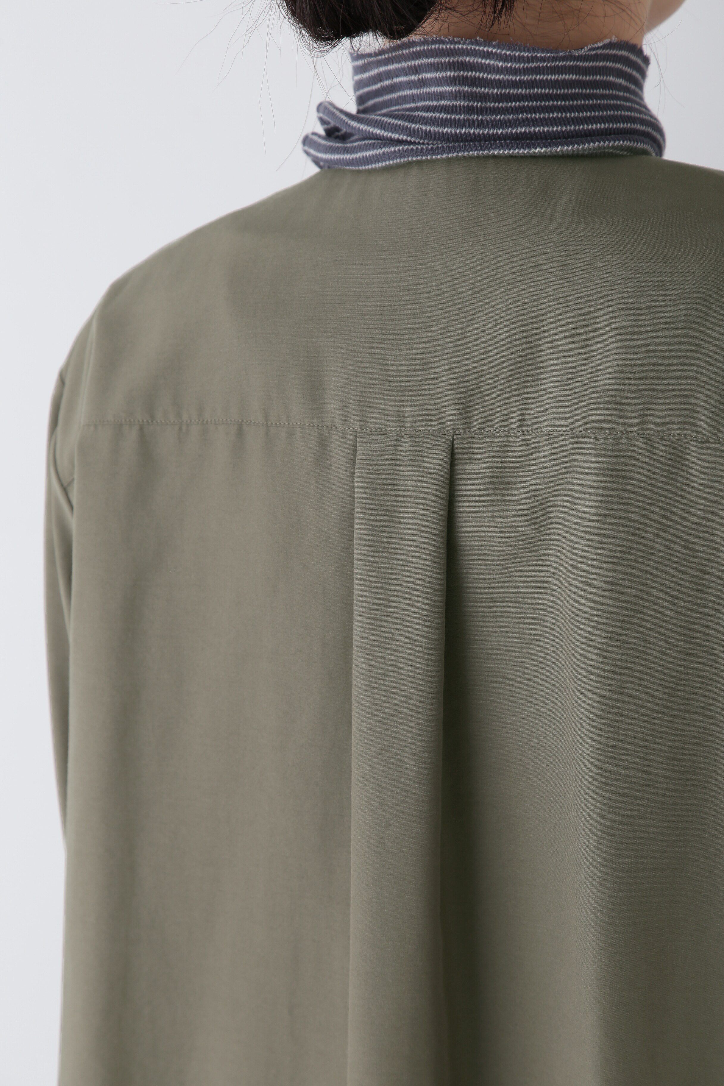  「◆ノーカラーポケットディテールブラウス」|シャツ・ブラウス|