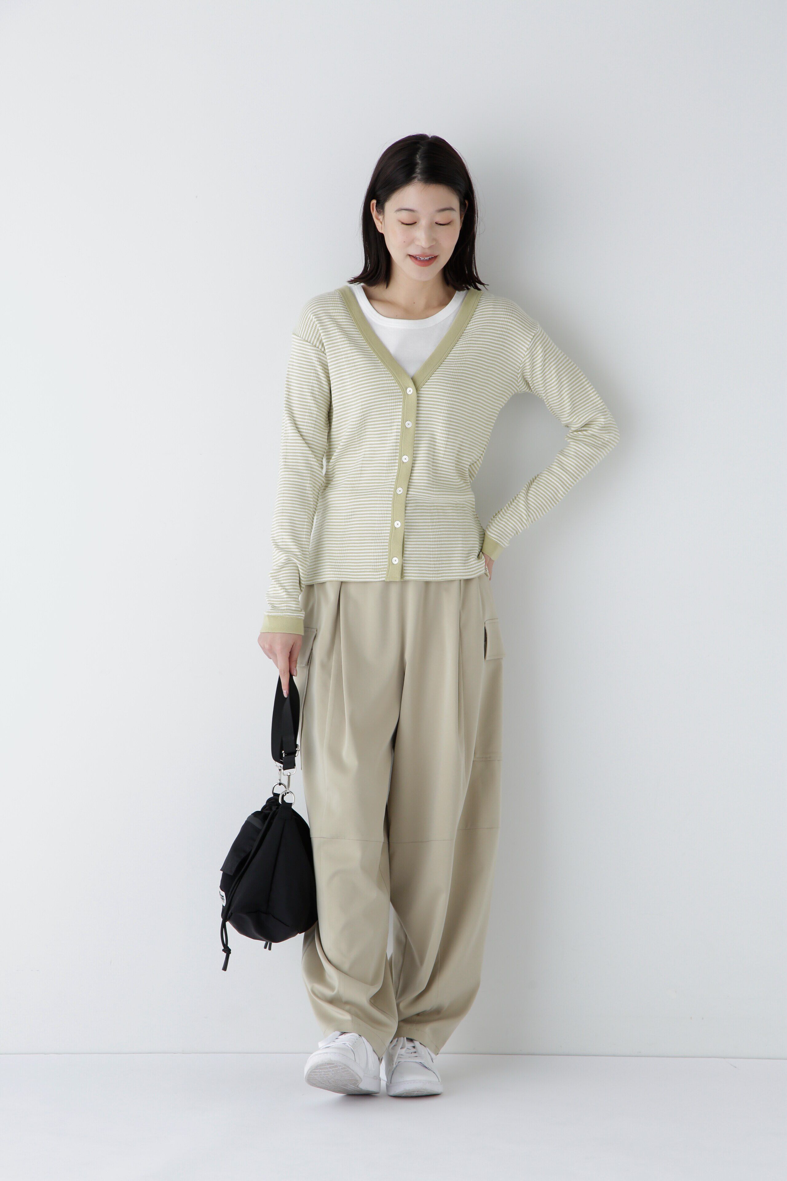  「◆パネルリブＶネックカーディガン」|Tシャツ・カットソー|