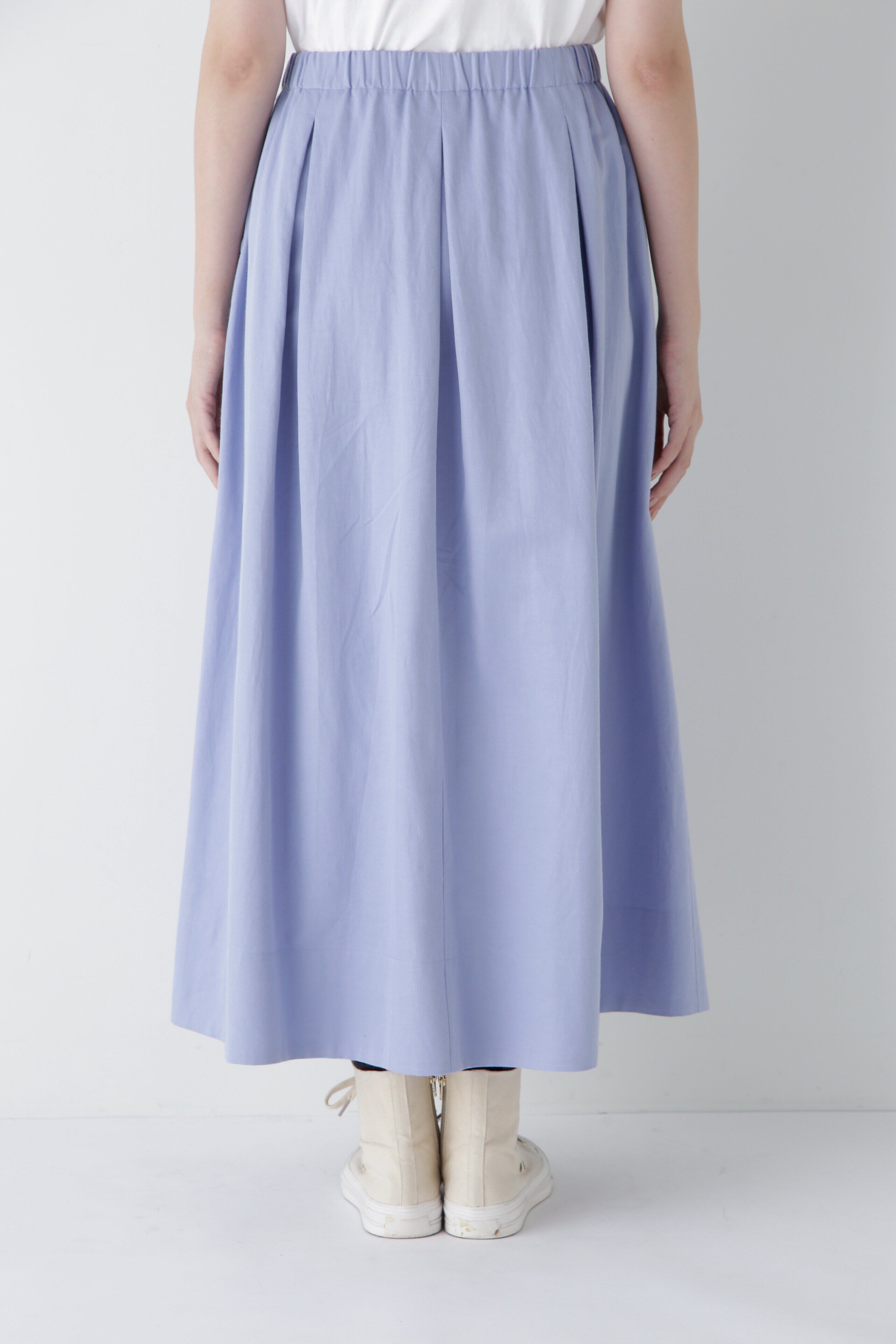  「◆コットンヘンプサテンボリュームボックスタックスカート」|スカート|