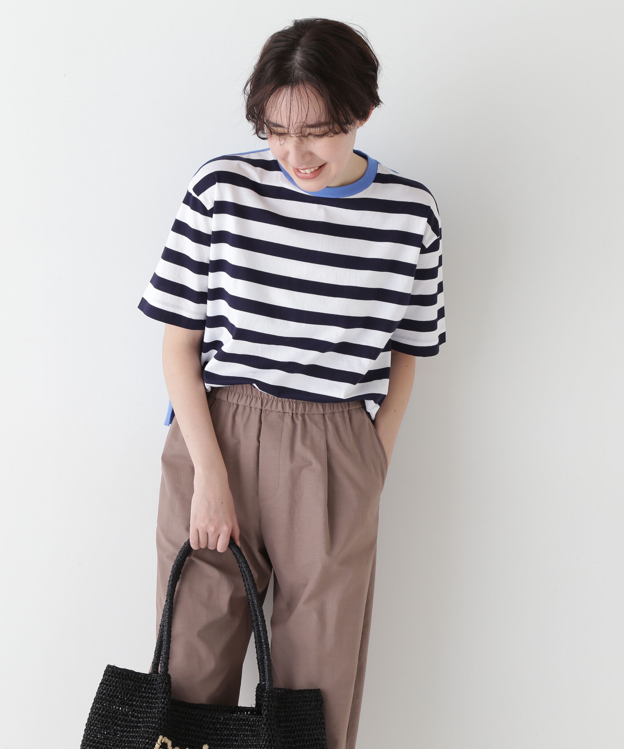  「◆シルケット天竺ボーダーカットソー」|Tシャツ・カットソー|