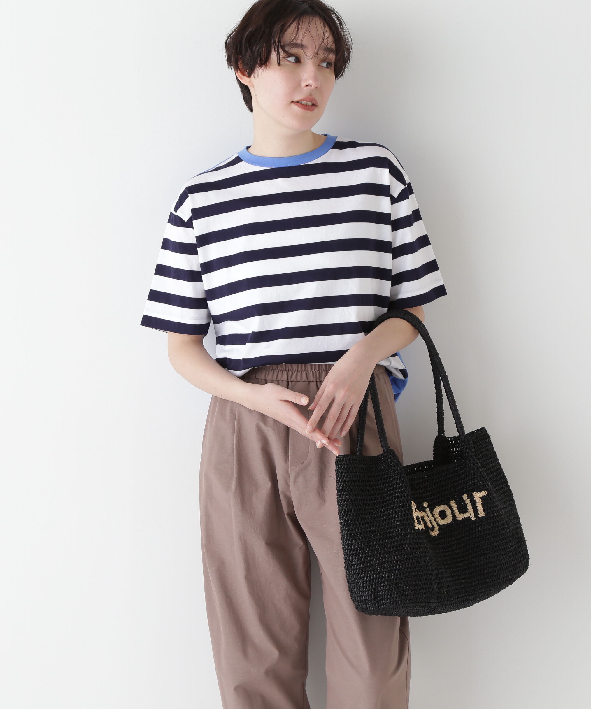  「◆シルケット天竺ボーダーカットソー」|Tシャツ・カットソー|