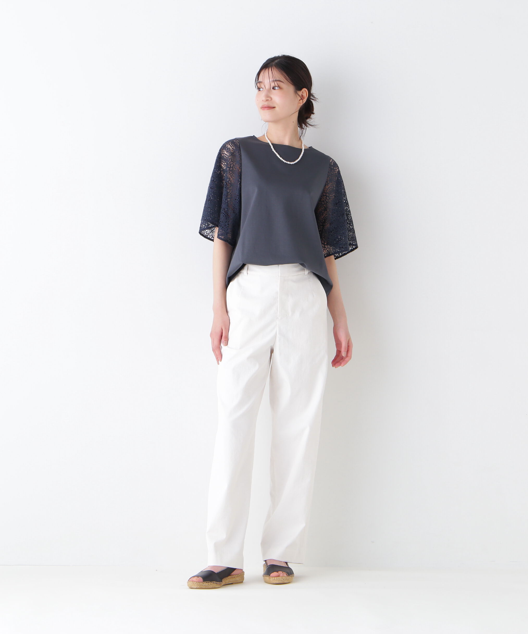  「◆ラッセルレースドッキングカットソープルオーバー」|Tシャツ・カットソー|