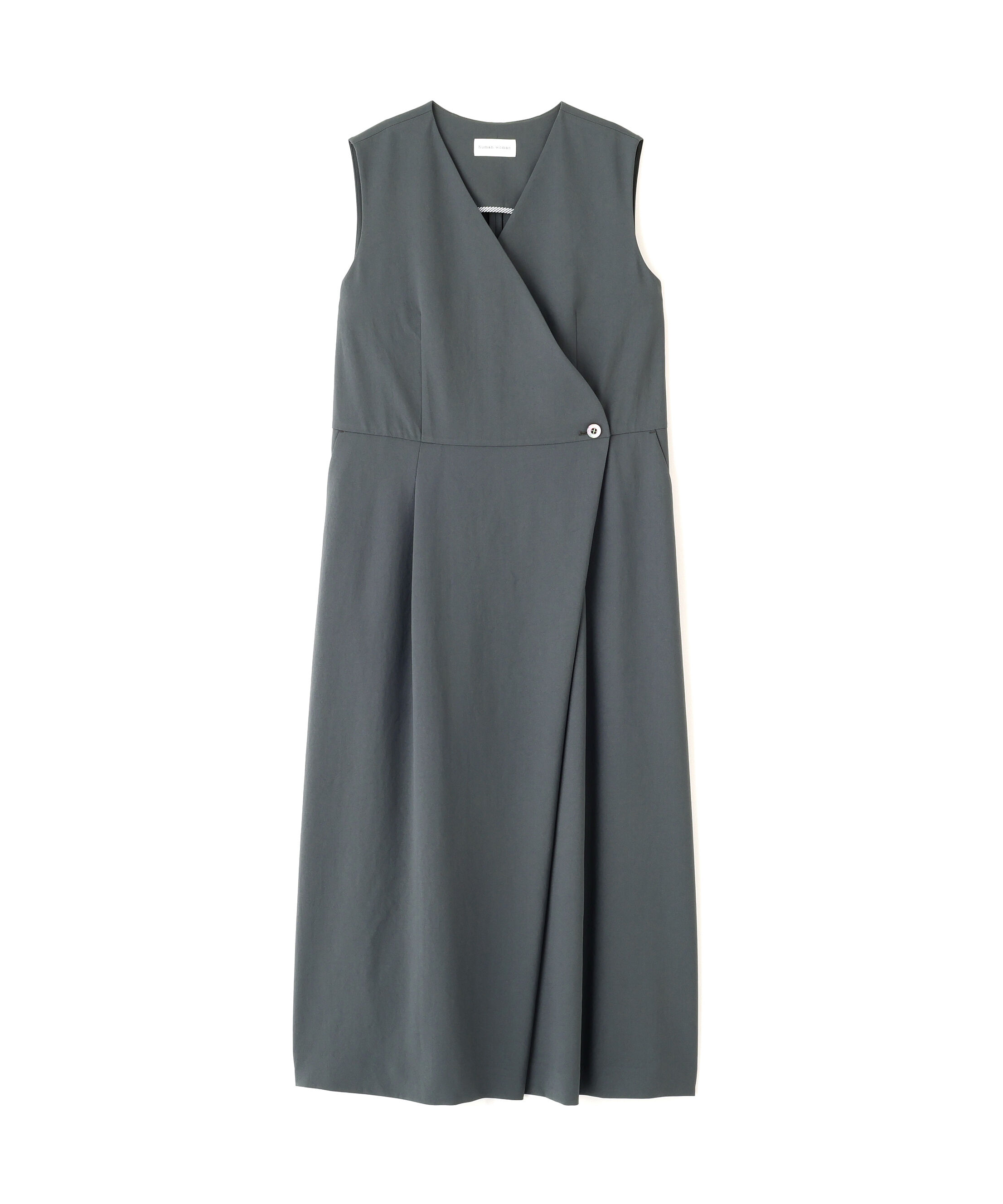  「◆Ｔ／ＴＡツイルラップ風ノースリーブワンピース」|ワンピース|