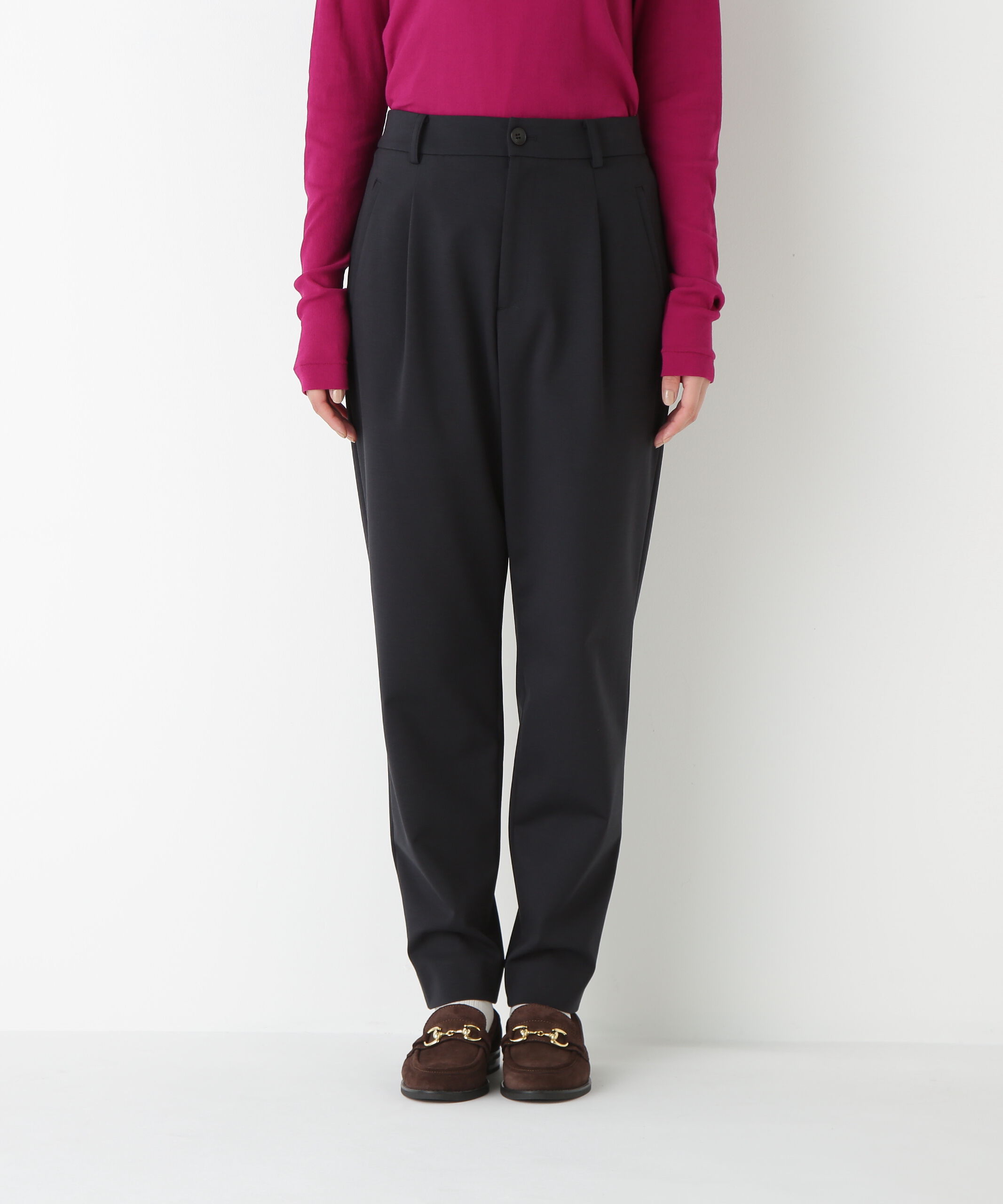  「◆ストレッチポンチワンタックテーパードパンツ」|その他|