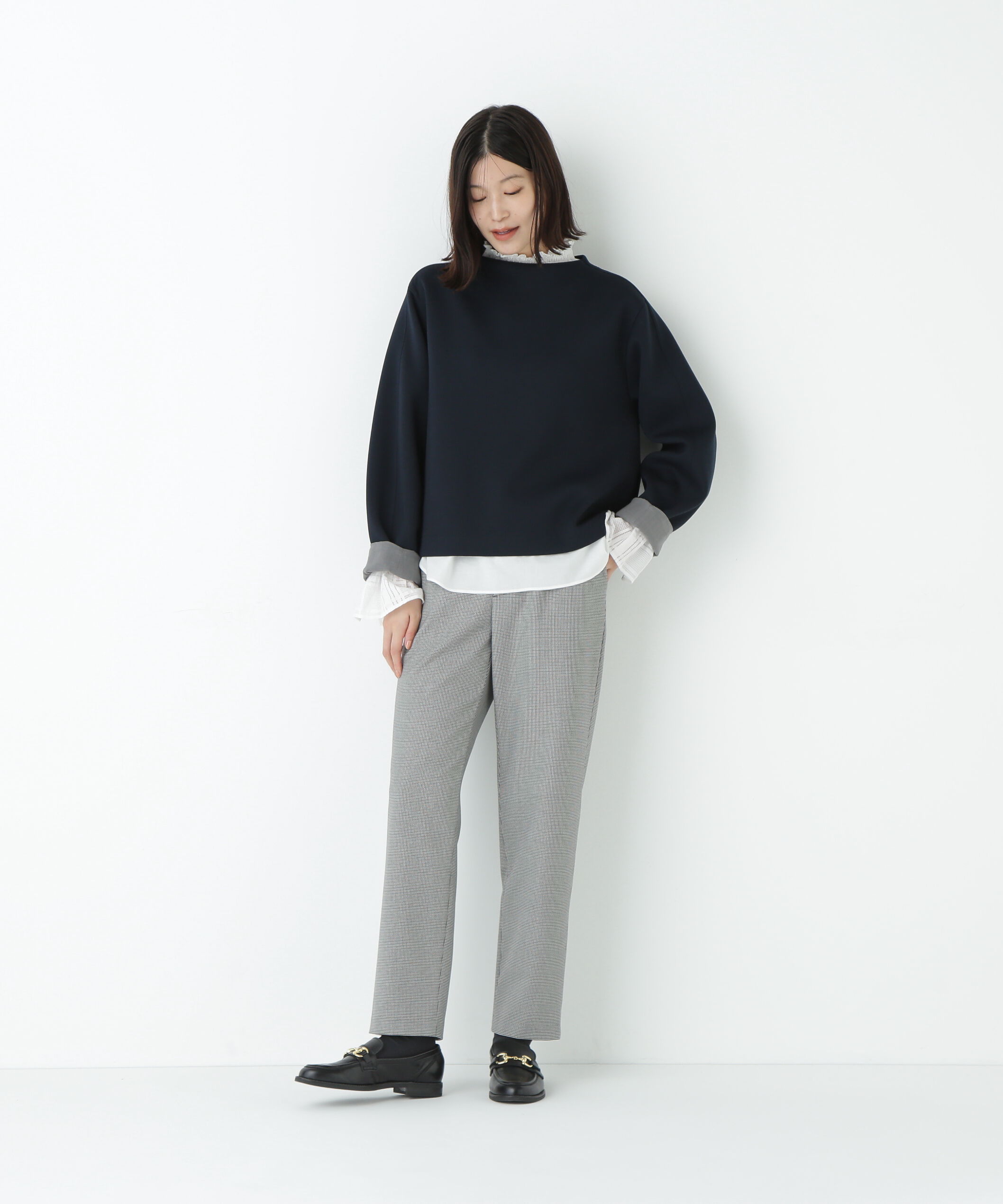  「チェックドッキングダンボールプルオーバー」|Tシャツ・カットソー|