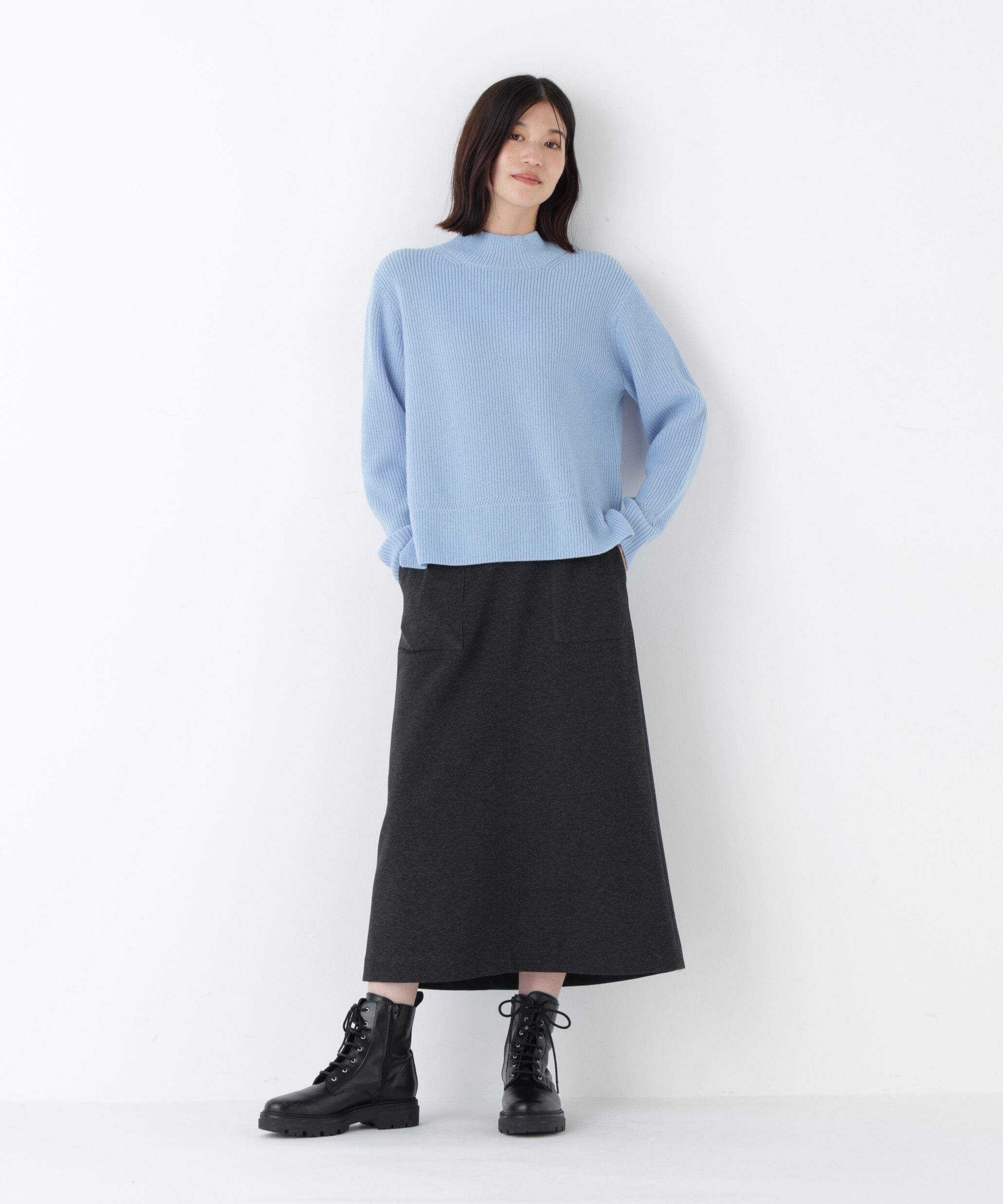  「◆ウールハイネック片畦プルオーバー」|ニット・セーター|