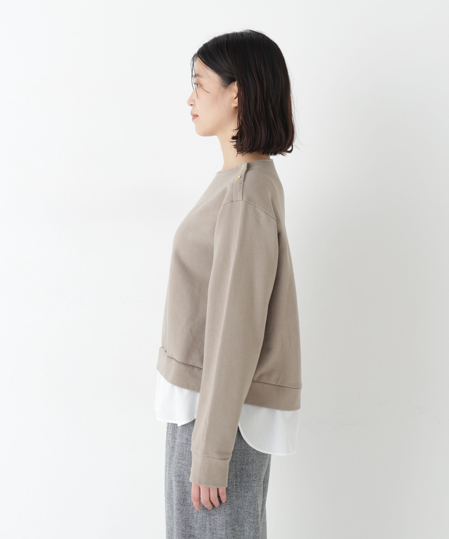  「◆シャツテールドッキングプルオーバー」|Tシャツ・カットソー|