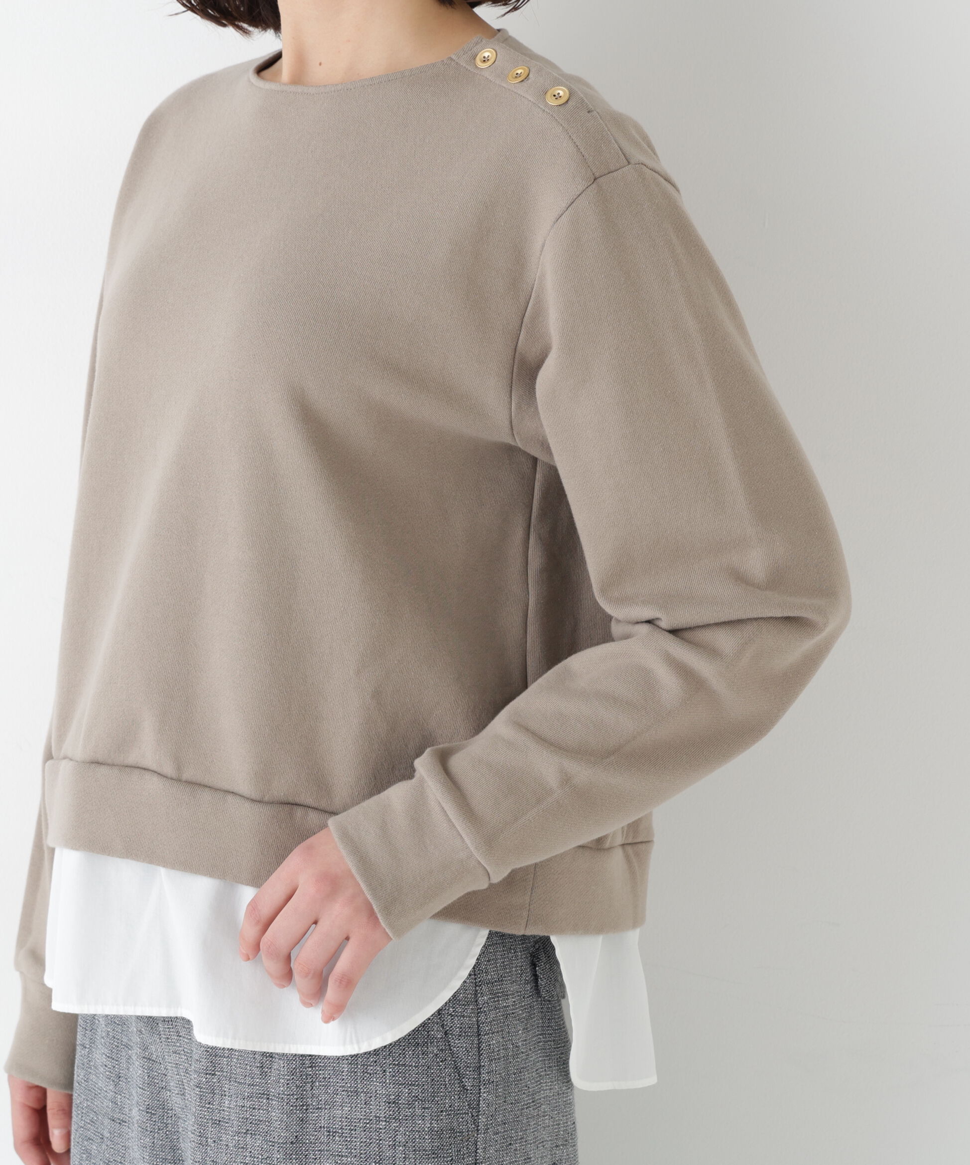  「◆シャツテールドッキングプルオーバー」|Tシャツ・カットソー|