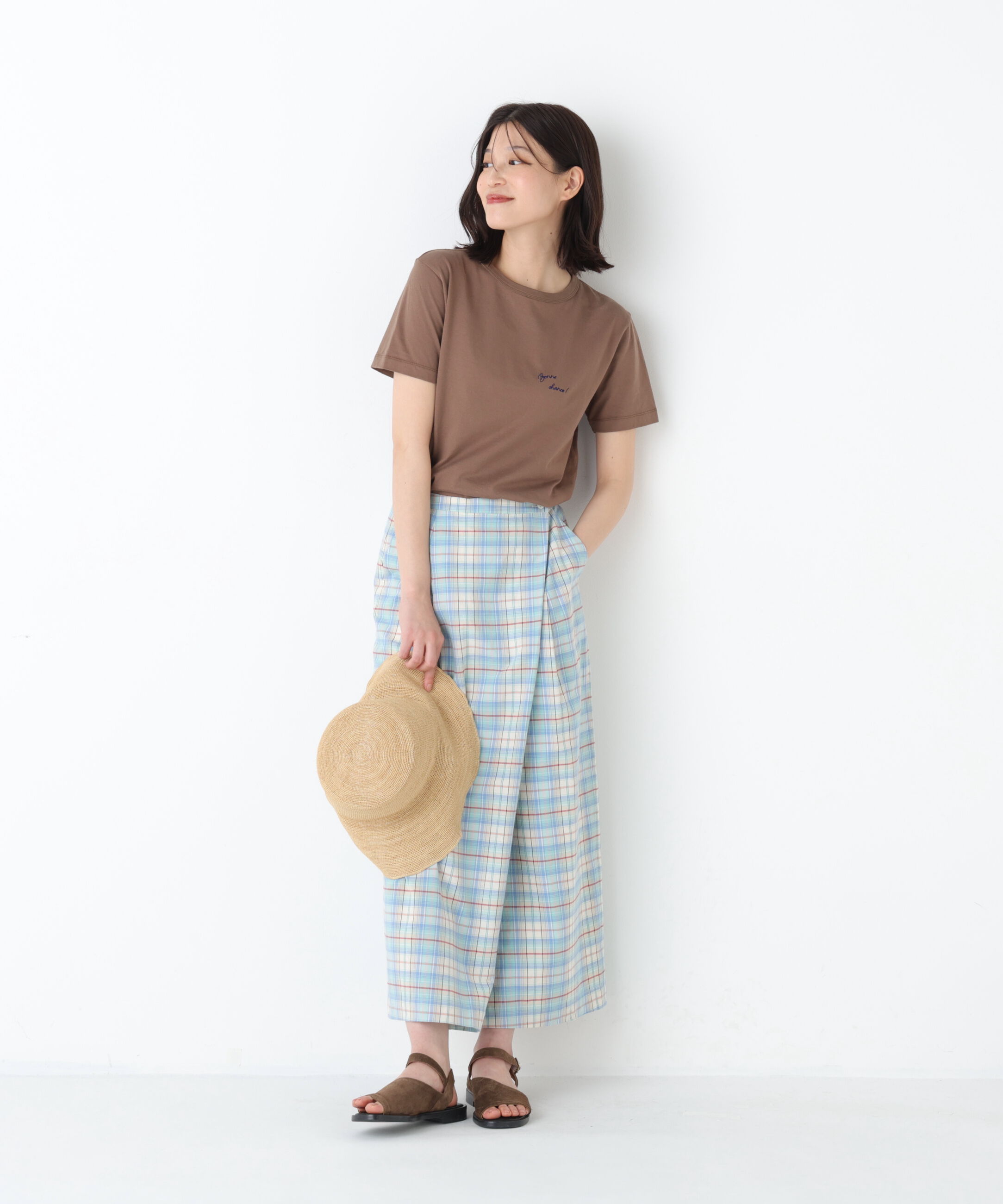  「◆ラップライクチェックスカート」|スカート|