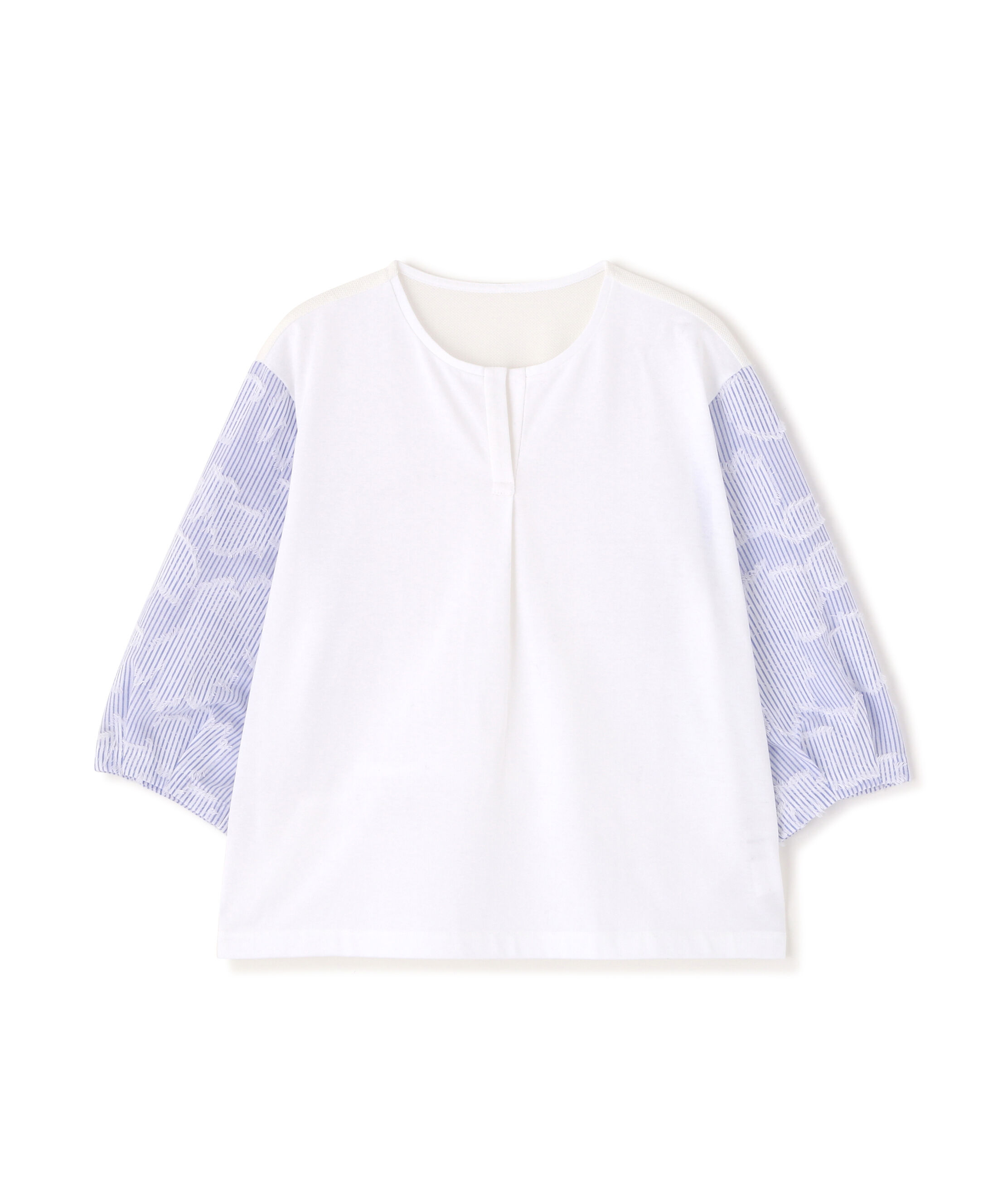  「◆カットジャガードストライプトップス」|Tシャツ・カットソー|