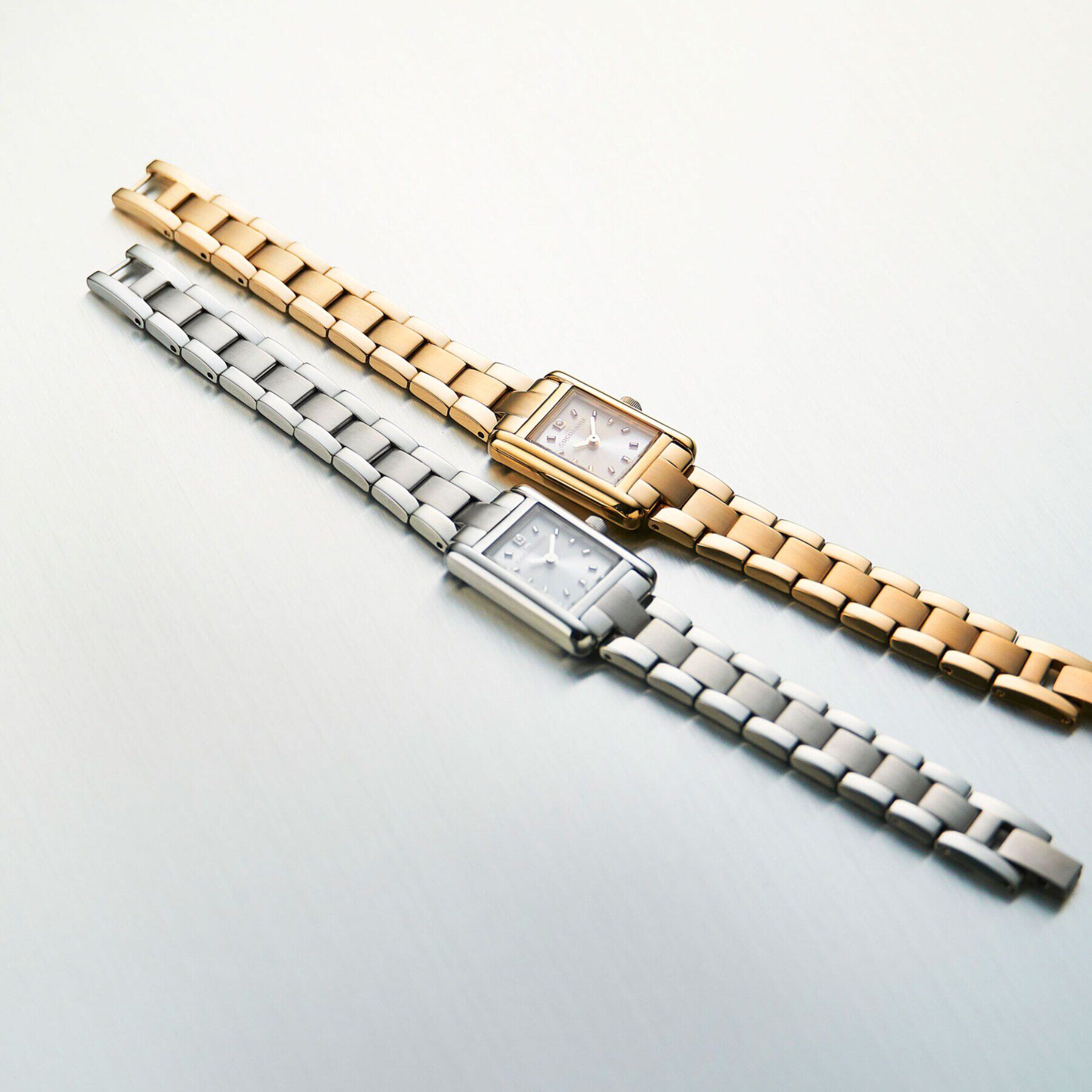 COCOSHNIK「SSスクエアメタルバンド ウォッチ（シルバー旭光ダイヤモンド）」|腕時計|