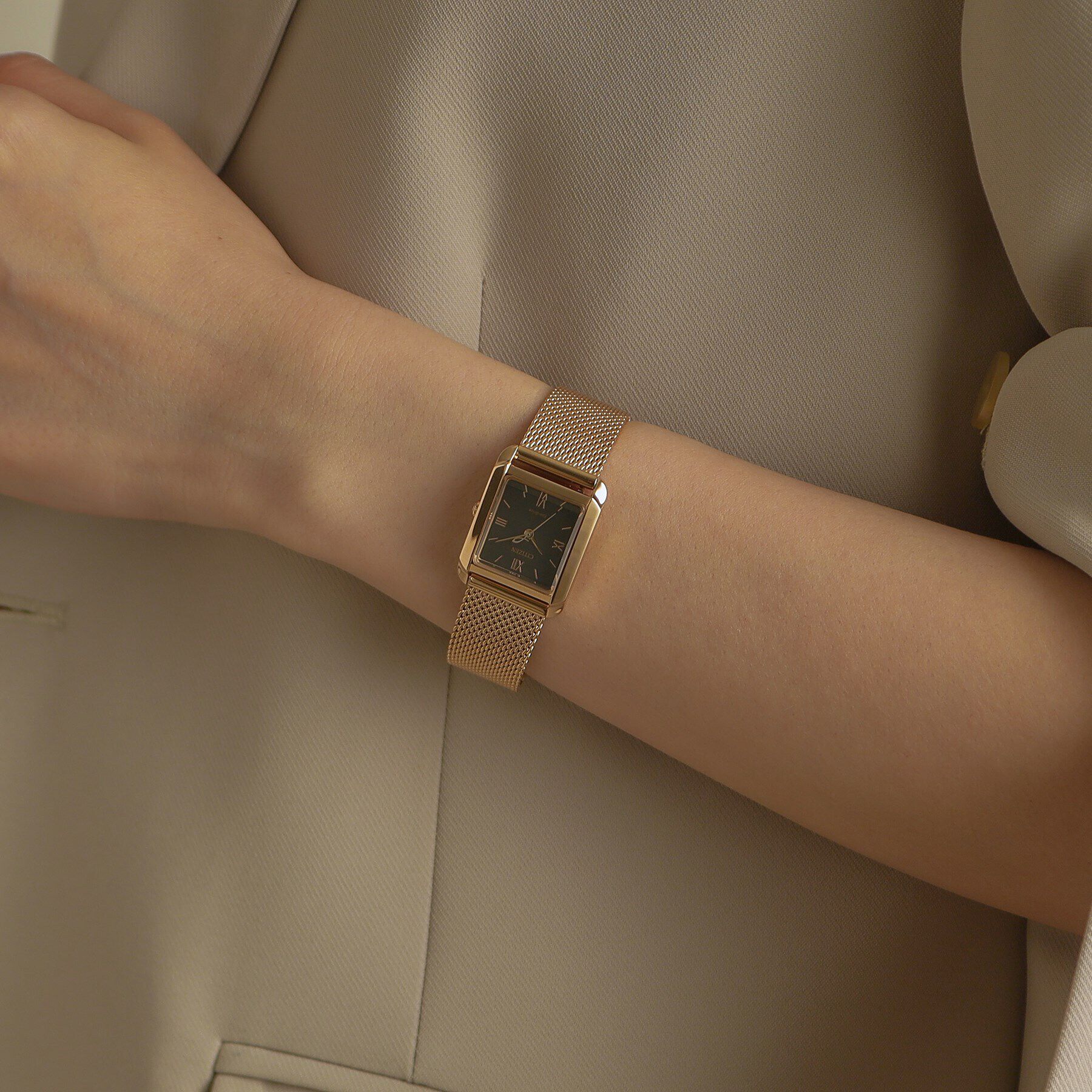 COCOSHNIK「RG シチズンL別注モデル スクエア チェンジャブルウォッチ（ブラック）」|腕時計|