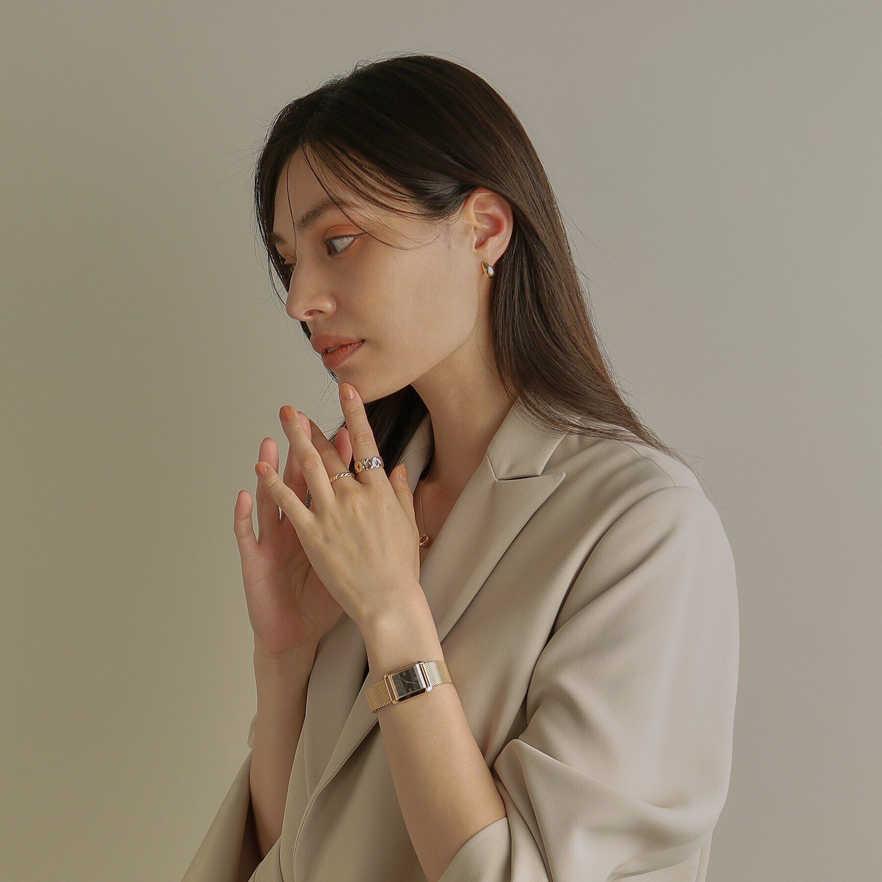 COCOSHNIK「RG シチズンL別注モデル スクエア チェンジャブルウォッチ（ブラック）」|腕時計|