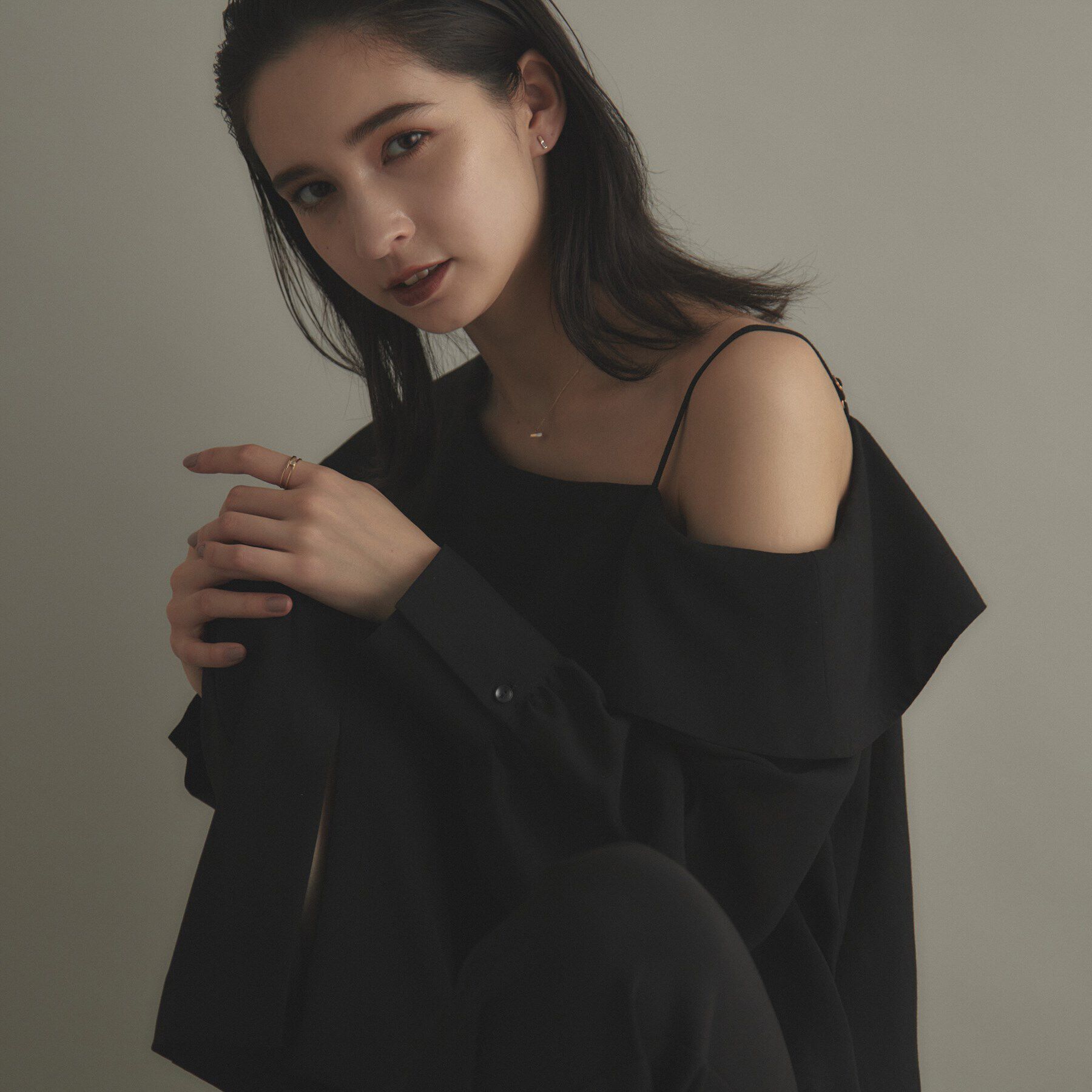 COCOSHNIK「K10ダイヤモンド バケットカットレクタングル ネックレス」|ネックレス|