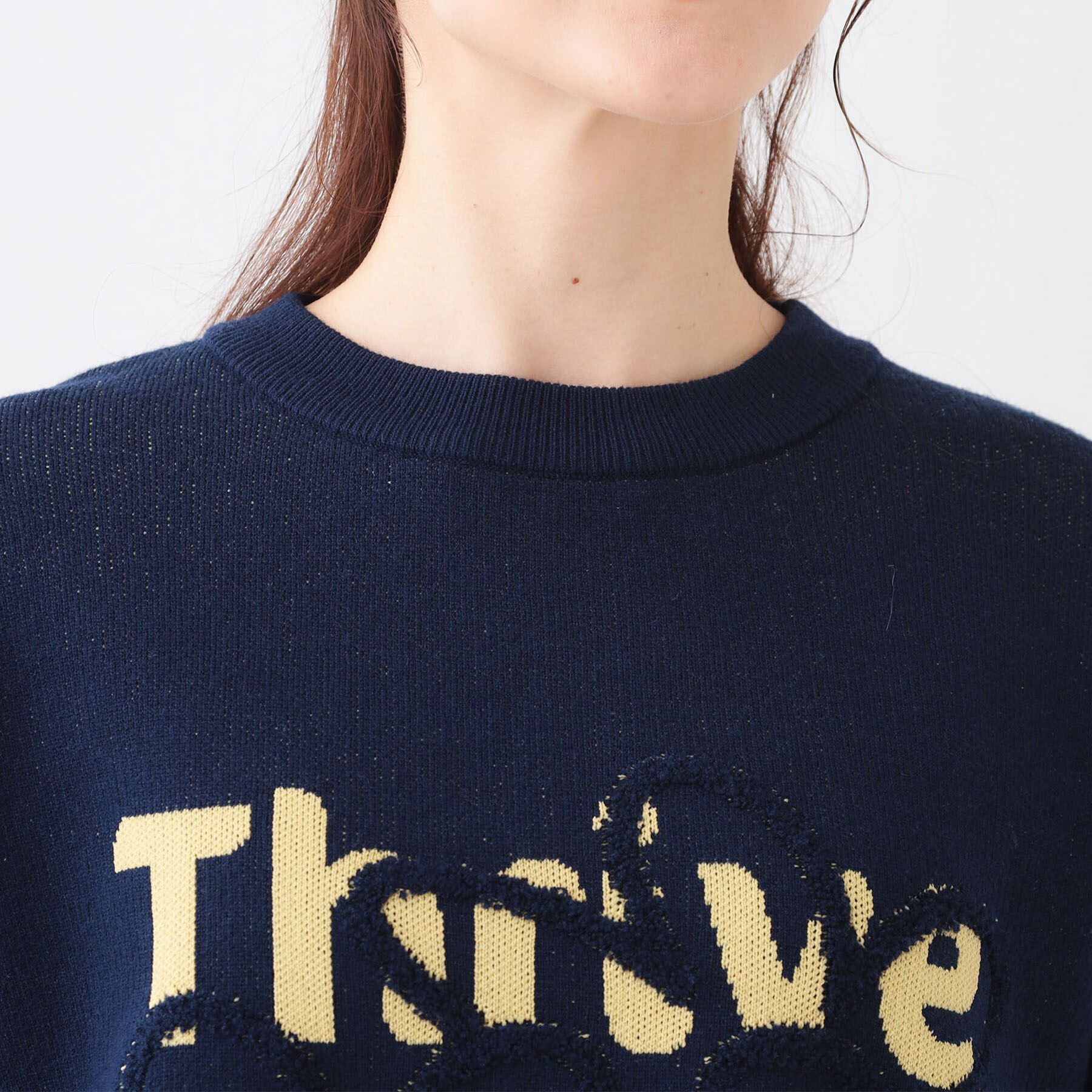 SHOO･LA･RUE「お花&times;ロゴ ゆるシルエットニット」|ニット・セーター|