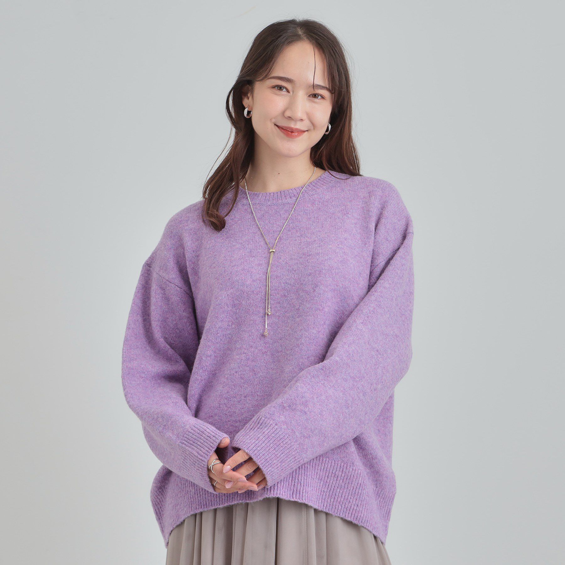 SHOO･LA･RUE「【洗濯機可】お気に入りカラーを身にまとって　ふんわりゆるニット」|ニット・セーター|