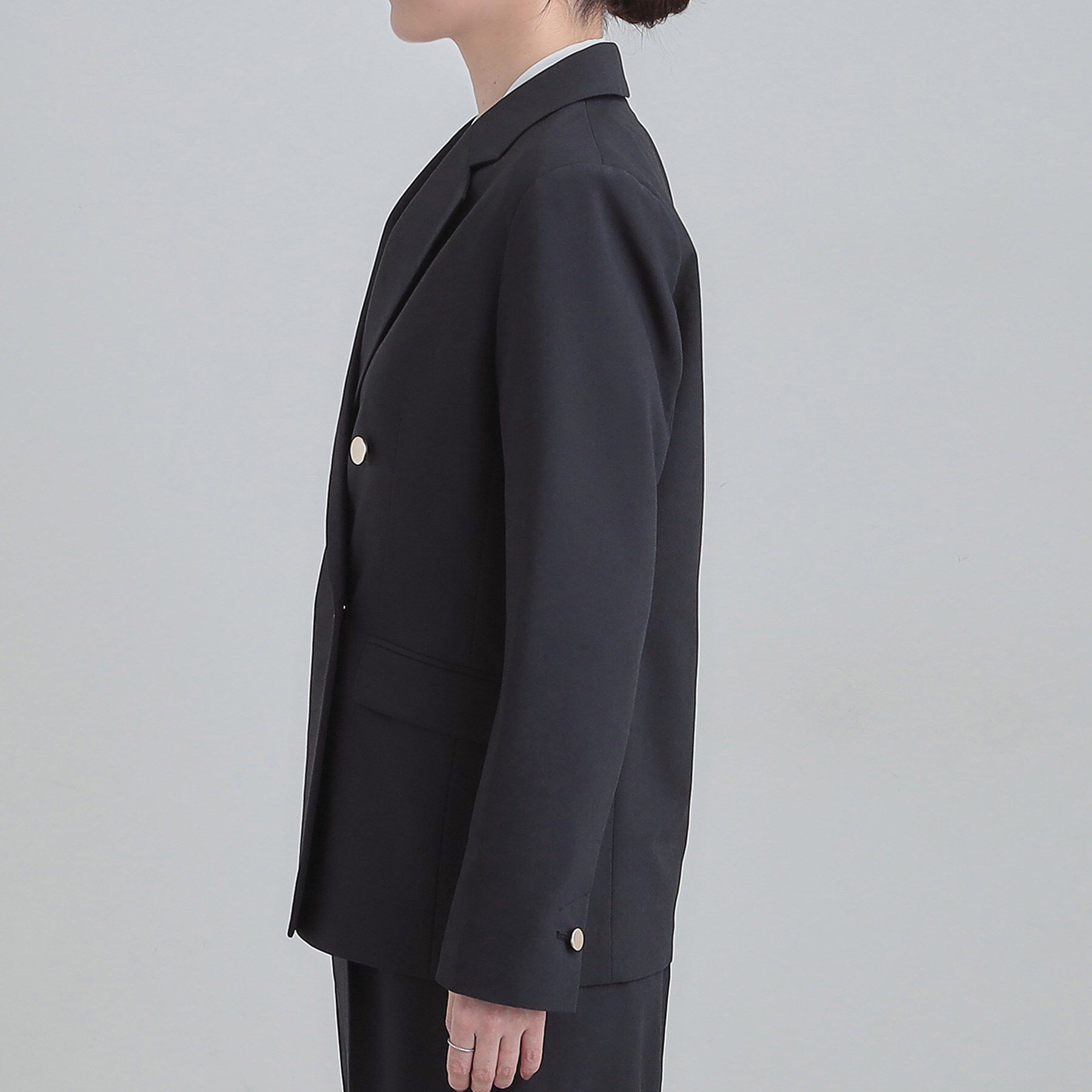 SHOO･LA･RUE「【セットアップ可/S-LL/洗濯機可】マニッシュに決まる ダブルブレストジャケット」|テーラードジャケット|