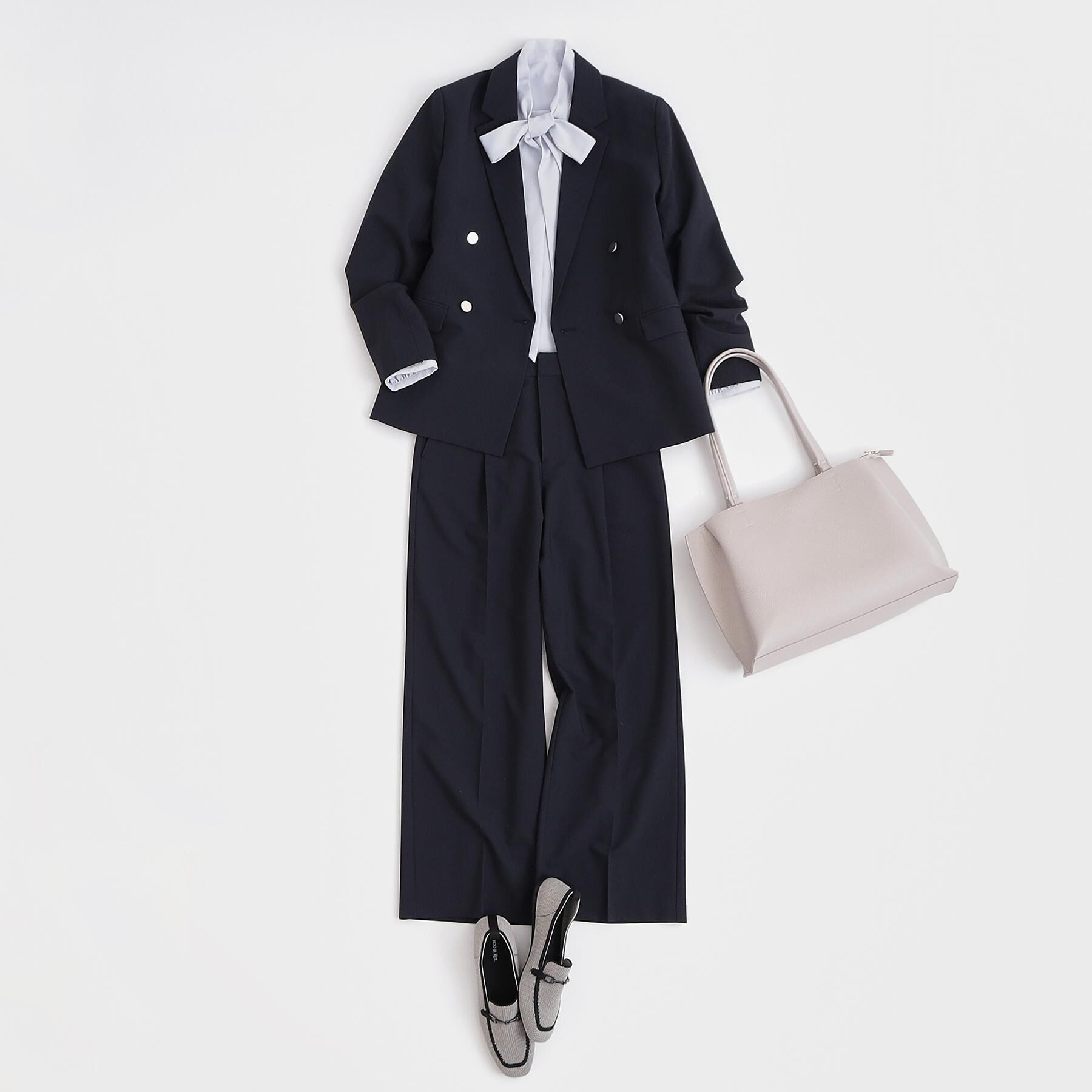 SHOO･LA･RUE「【セットアップ可/S-LL/洗濯機可】マニッシュに決まる ダブルブレストジャケット」|テーラードジャケット|