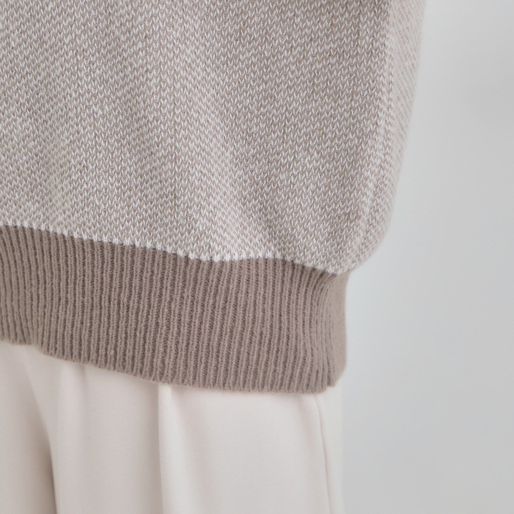 SHOO･LA･RUE「【S-LL/高レビュー】さりげないラメ感 配色ジャカード タートルネックニット」|ニット・セーター|