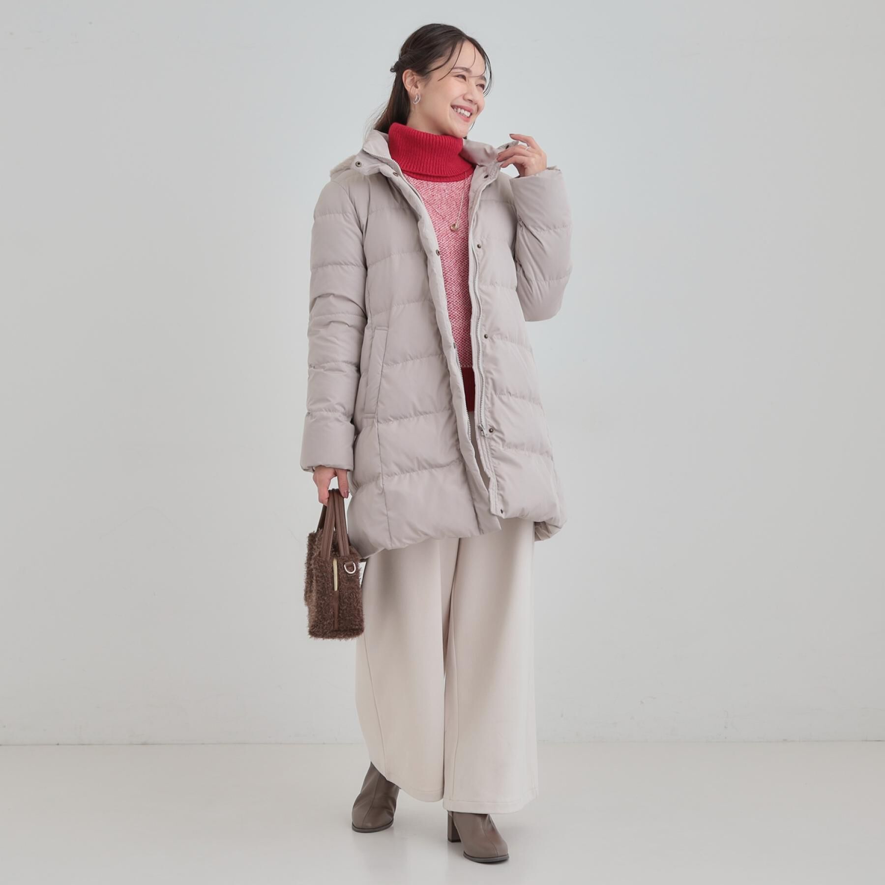 SHOO･LA･RUE「【S-LL/高レビュー】さりげないラメ感 配色ジャカード タートルネックニット」|ニット・セーター|