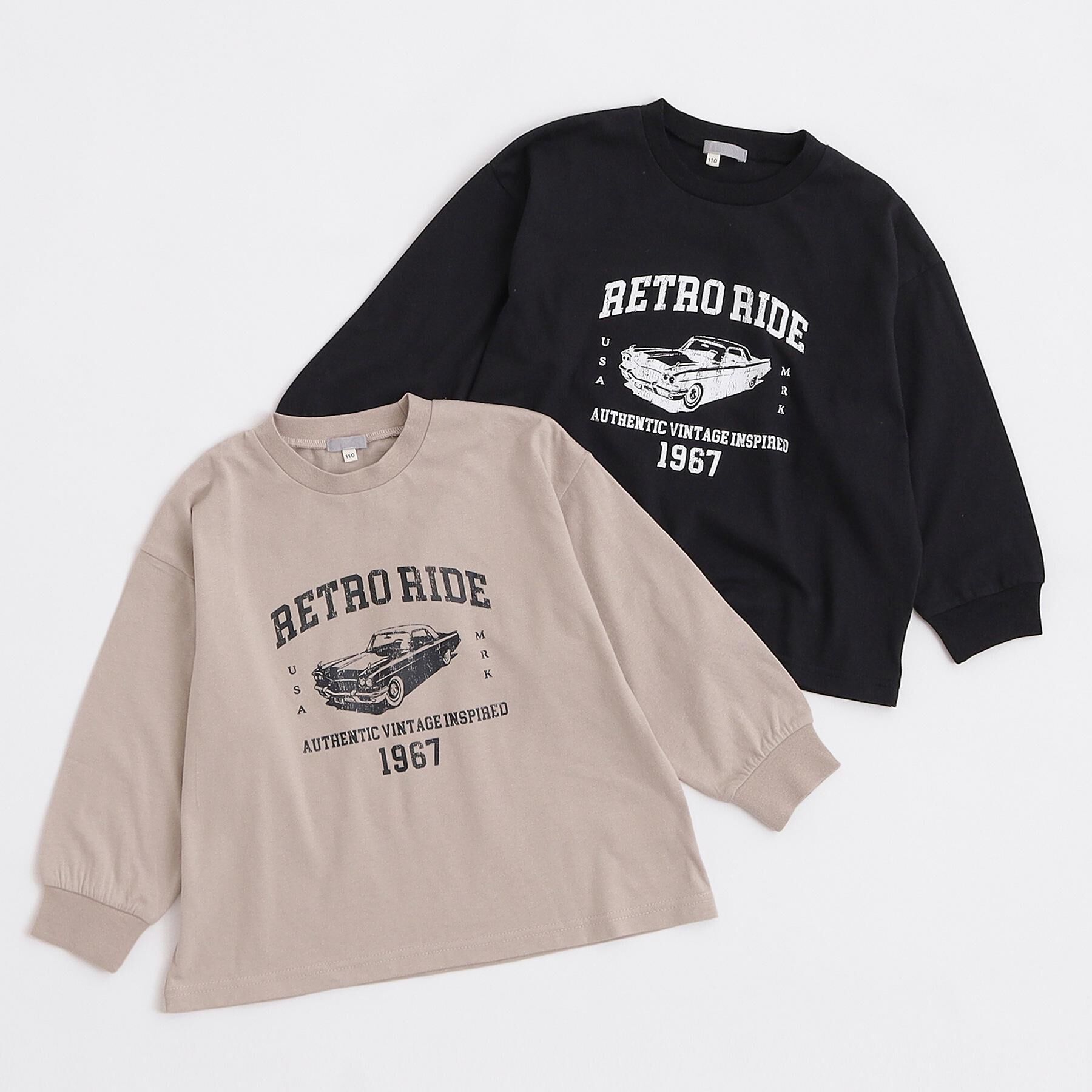 SHOO･LA･RUE「【100-150cm】プリントアソートベーシックロンT」|Tシャツ・カットソー|