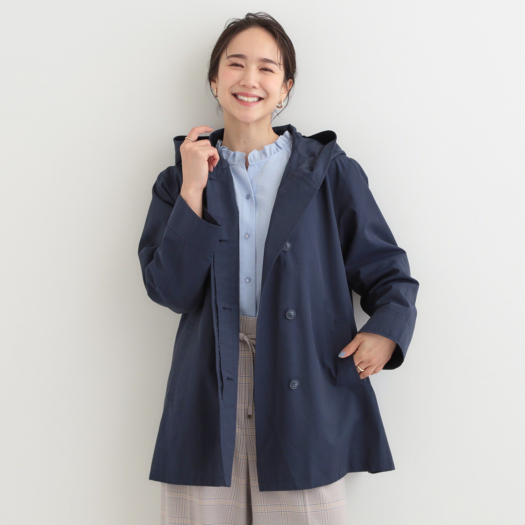 SHOO･LA･RUE「【防花粉/洗濯機可/S-LL】ゆったり着られる 大人のテントフーディージャケット」|その他|