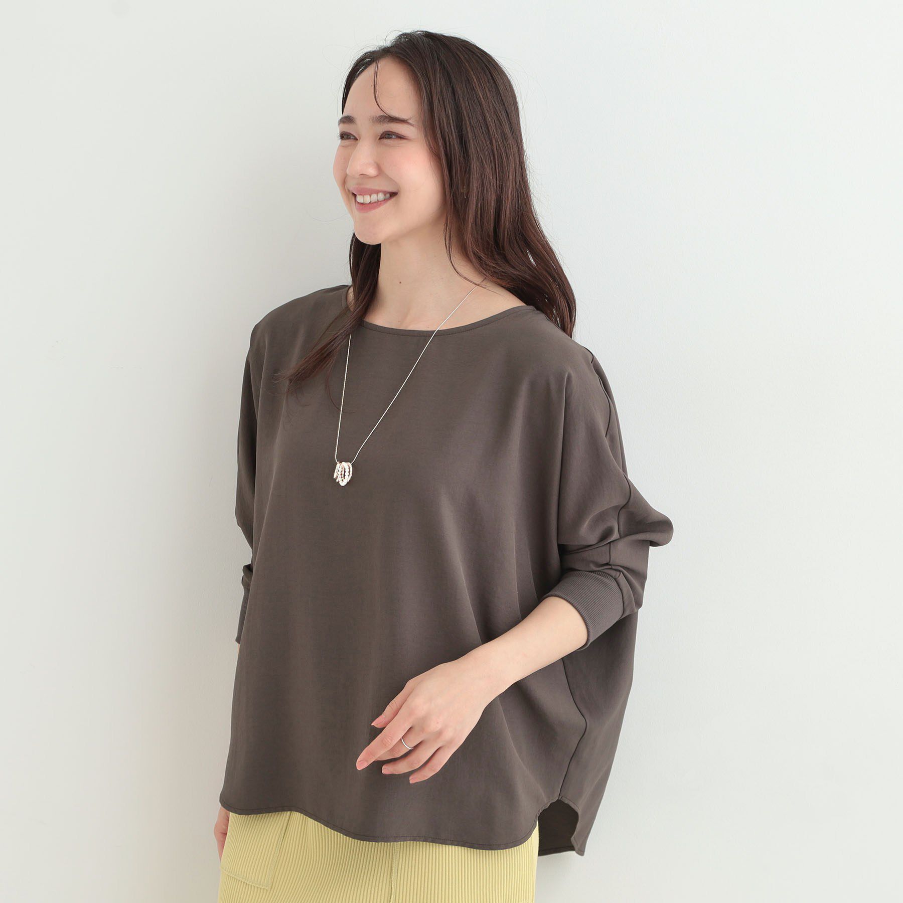 SHOO･LA･RUE「【着丈選べる/体型カバー/洗濯機可】さらさらとろん ドルマンブラウス」|シャツ・ブラウス|