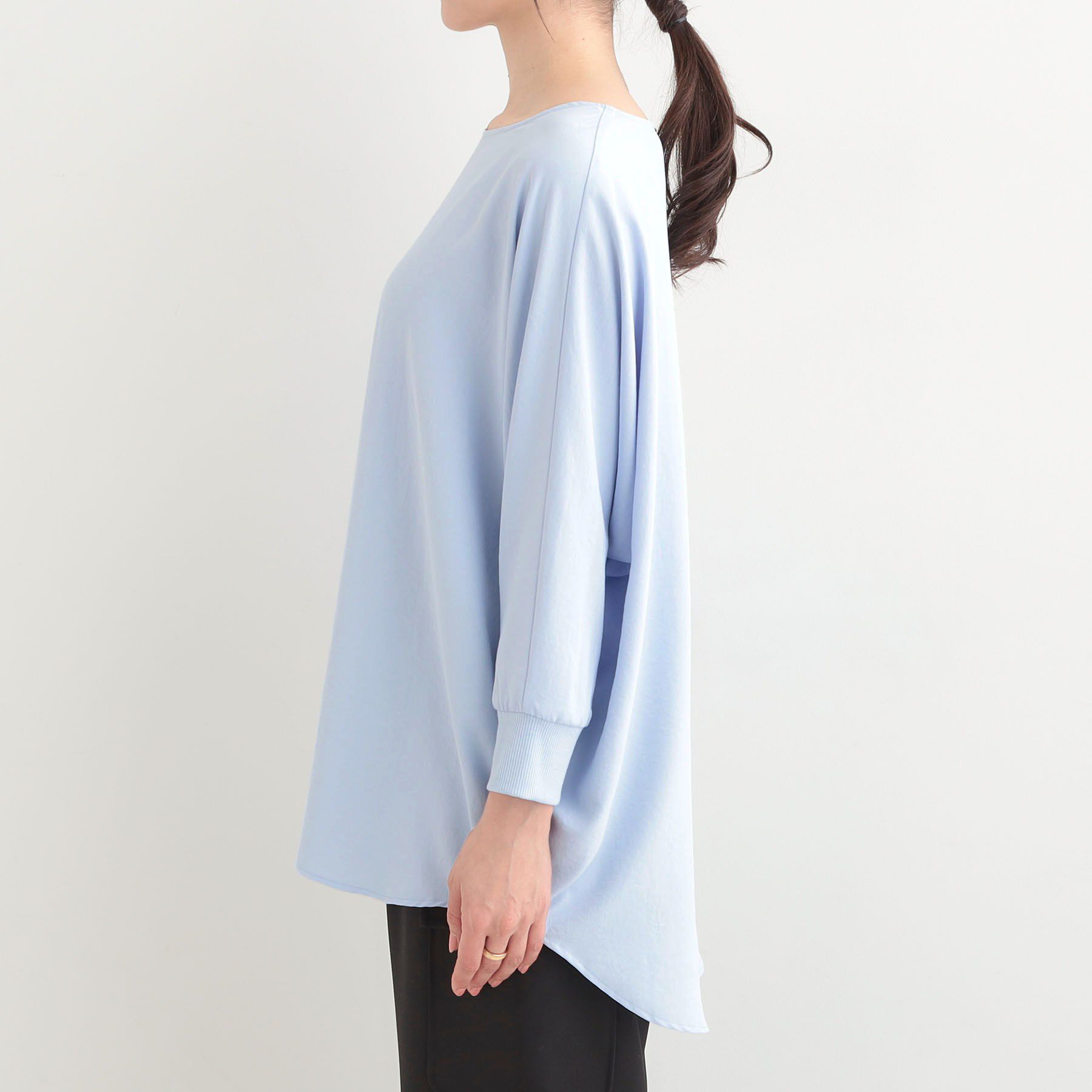 SHOO･LA･RUE「【着丈選べる/体型カバー/洗濯機可】さらさらとろん ドルマンブラウス」|シャツ・ブラウス|