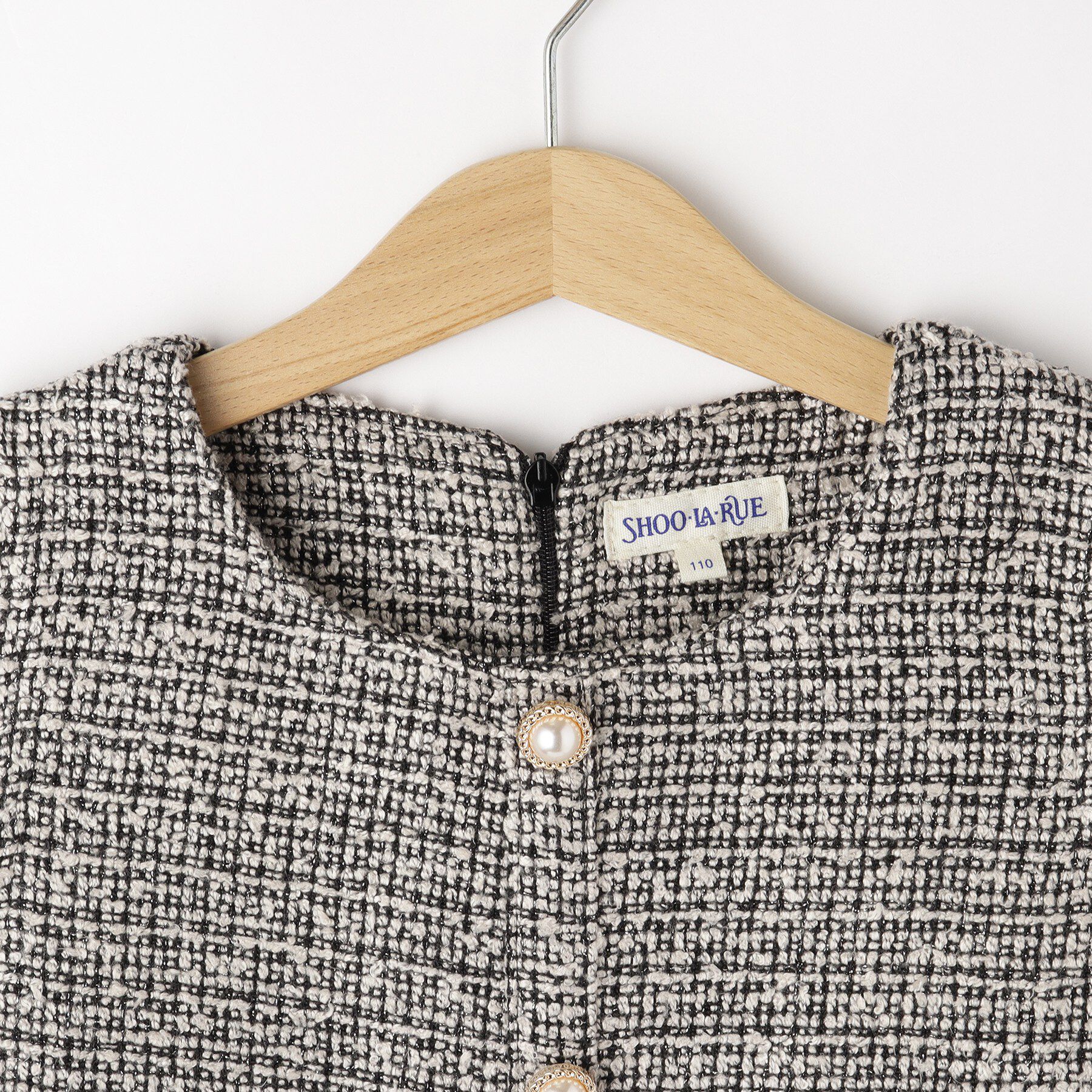 SHOO･LA･RUE「【110-140cm/プチセレ】ツイードジャンパースカート」|ワンピース|