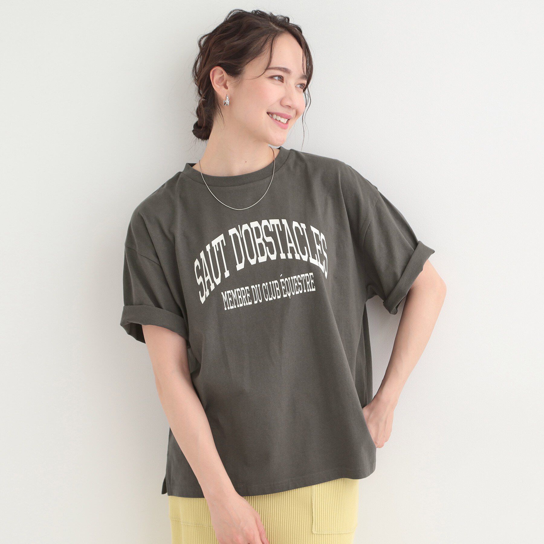 SHOO･LA･RUE「【綿100％/S-LL/プチプラ】 無地＆プリントアソート ベーシックTシャツ」|Tシャツ・カットソー|