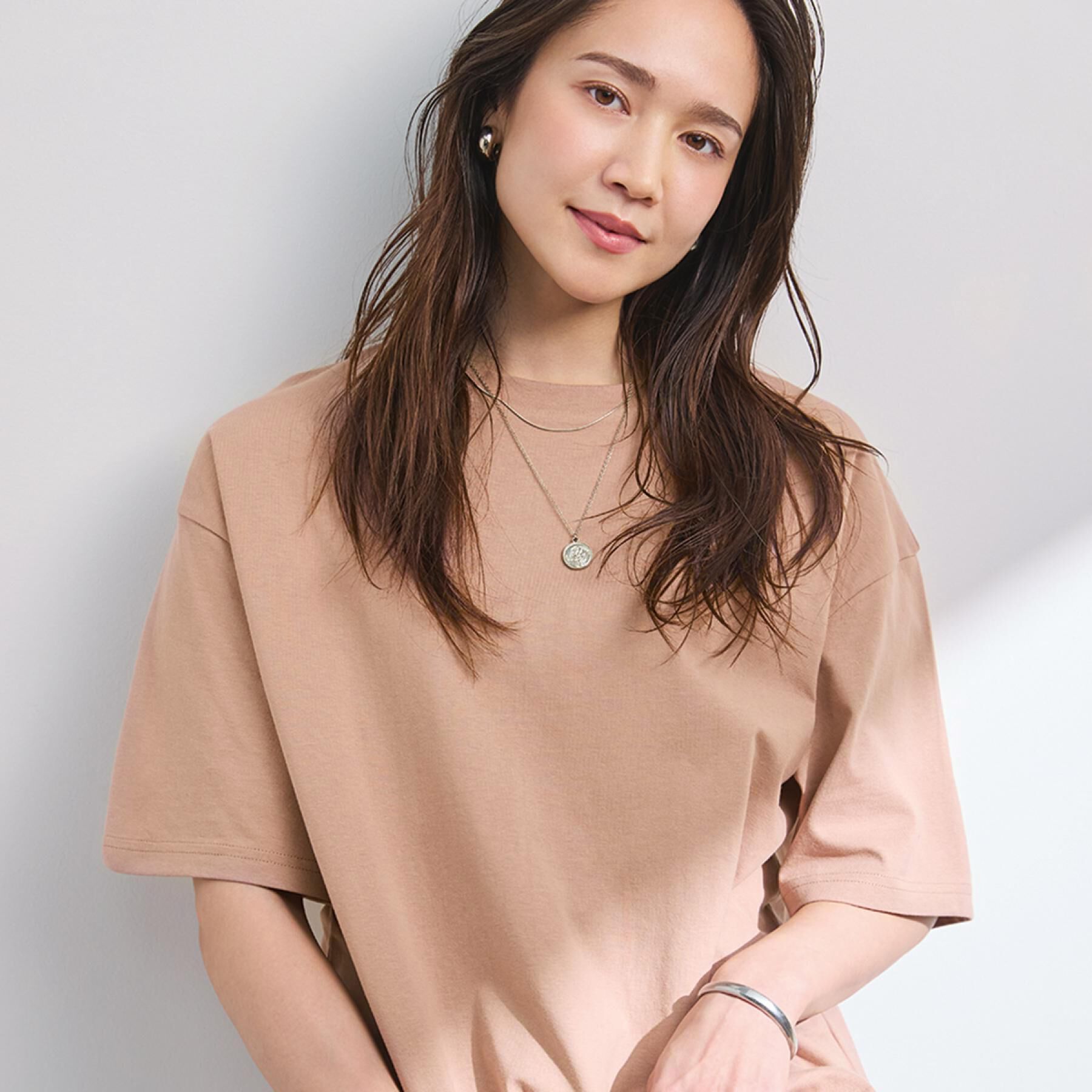 SHOO･LA･RUE「【綿100％/S-LL/プチプラ】 無地＆プリントアソート ベーシックTシャツ」|Tシャツ・カットソー|