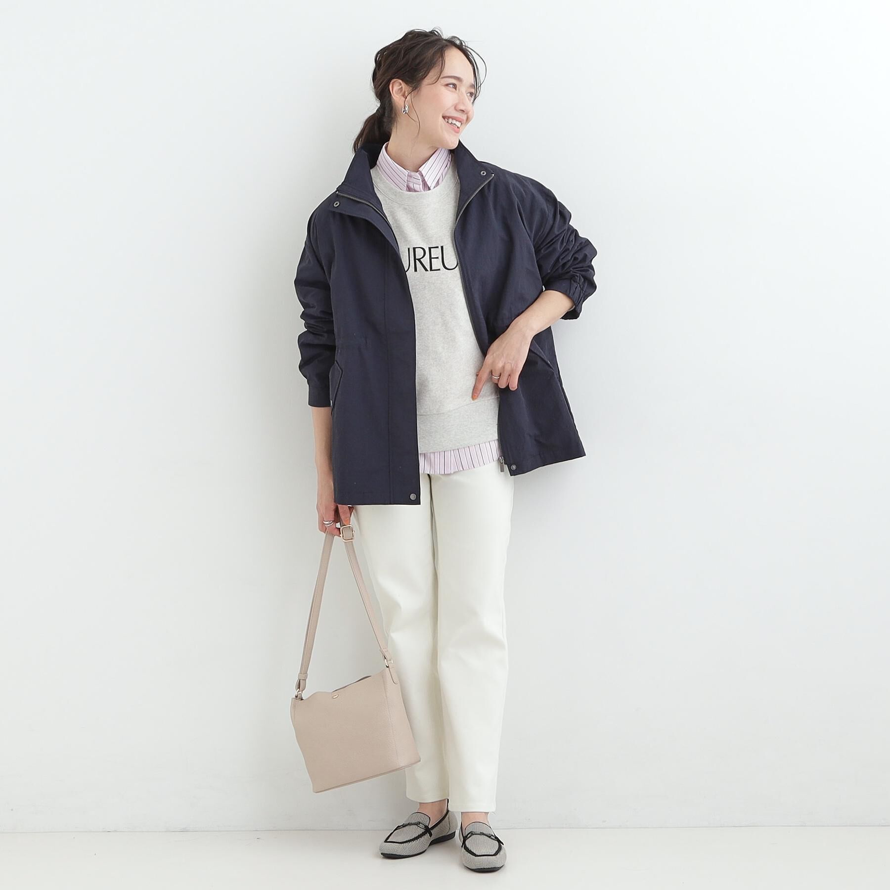 SHOO･LA･RUE「【選べる色・柄/S-LL】通年使える レギュラーカラーシャツ」|シャツ・ブラウス|