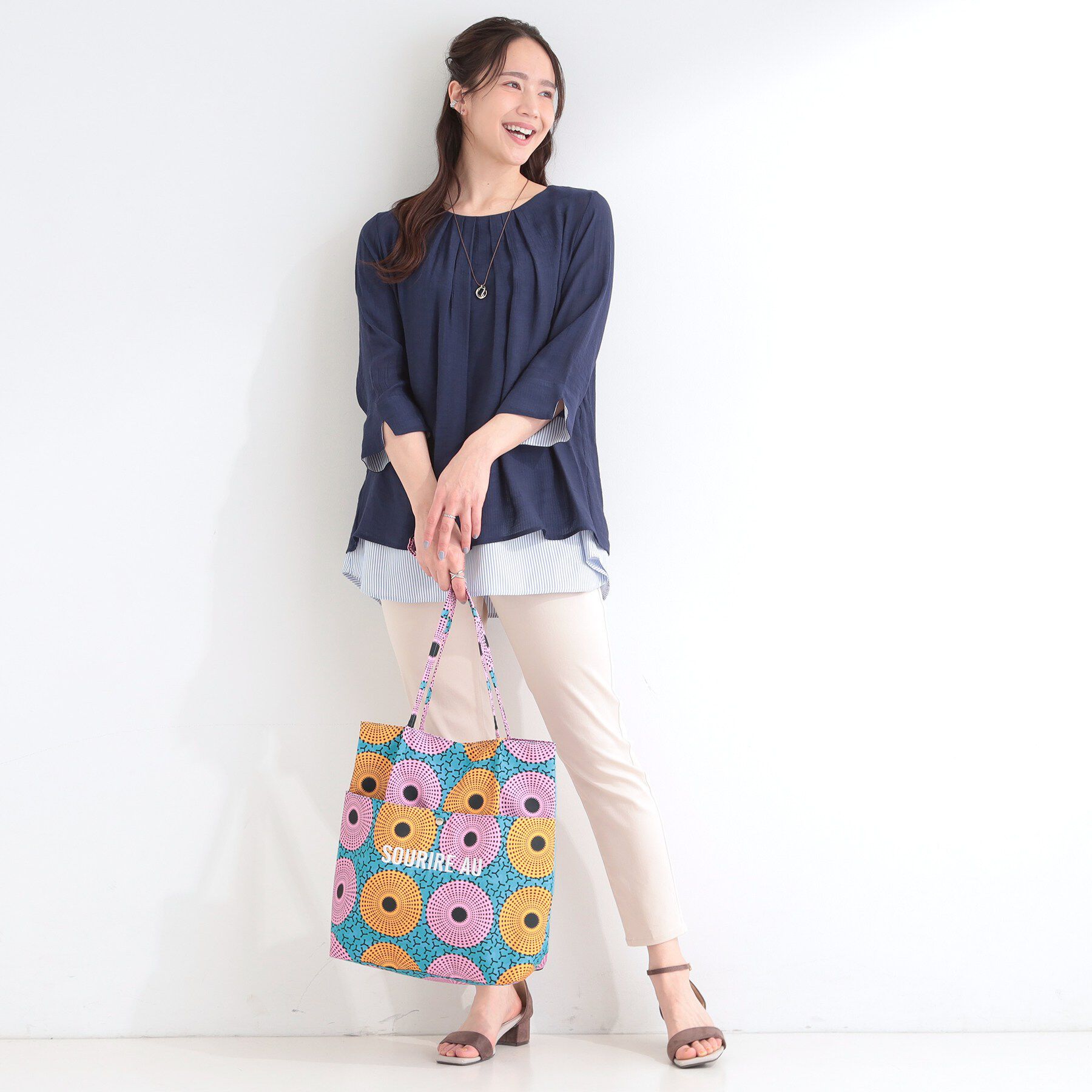 SHOO･LA･RUE「ラタプリントトートバッグ」|トートバッグ|