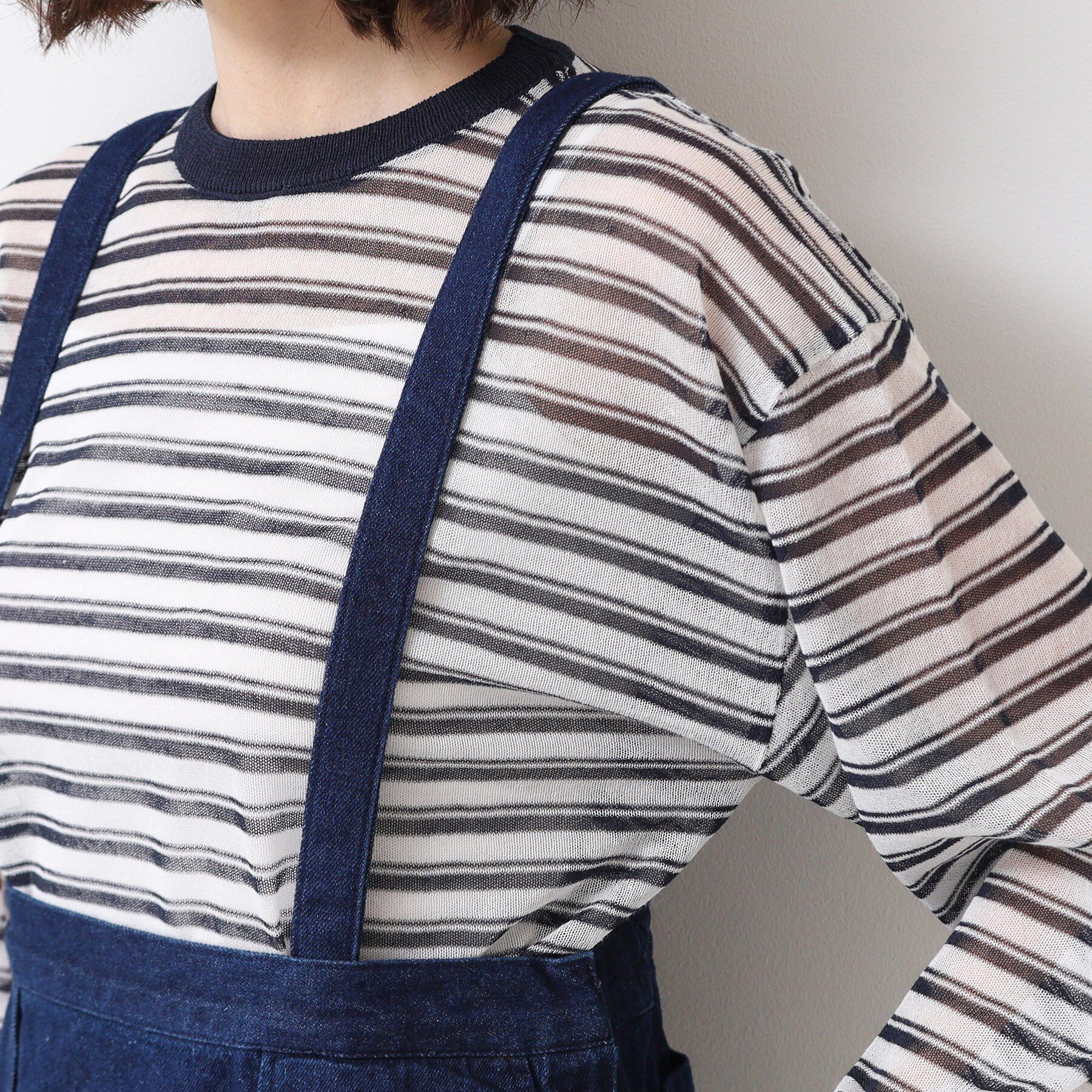 Dessin「【洗える・後ろゴム】サスペンダー付デニムスカート（S～L）」|スカート|