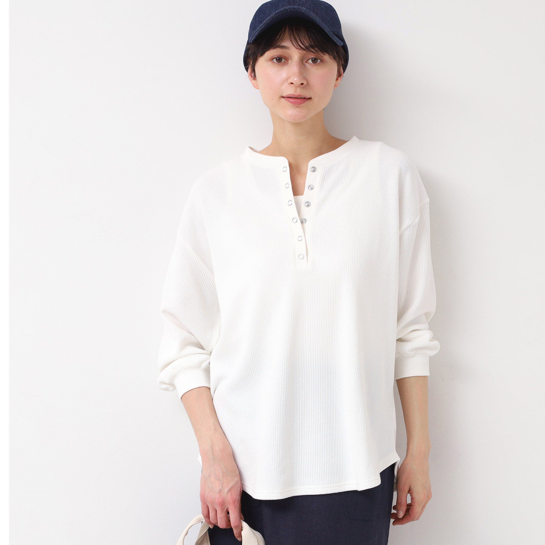 Dessin「【洗える】ヘンリーネックカットソー」|Tシャツ・カットソー|