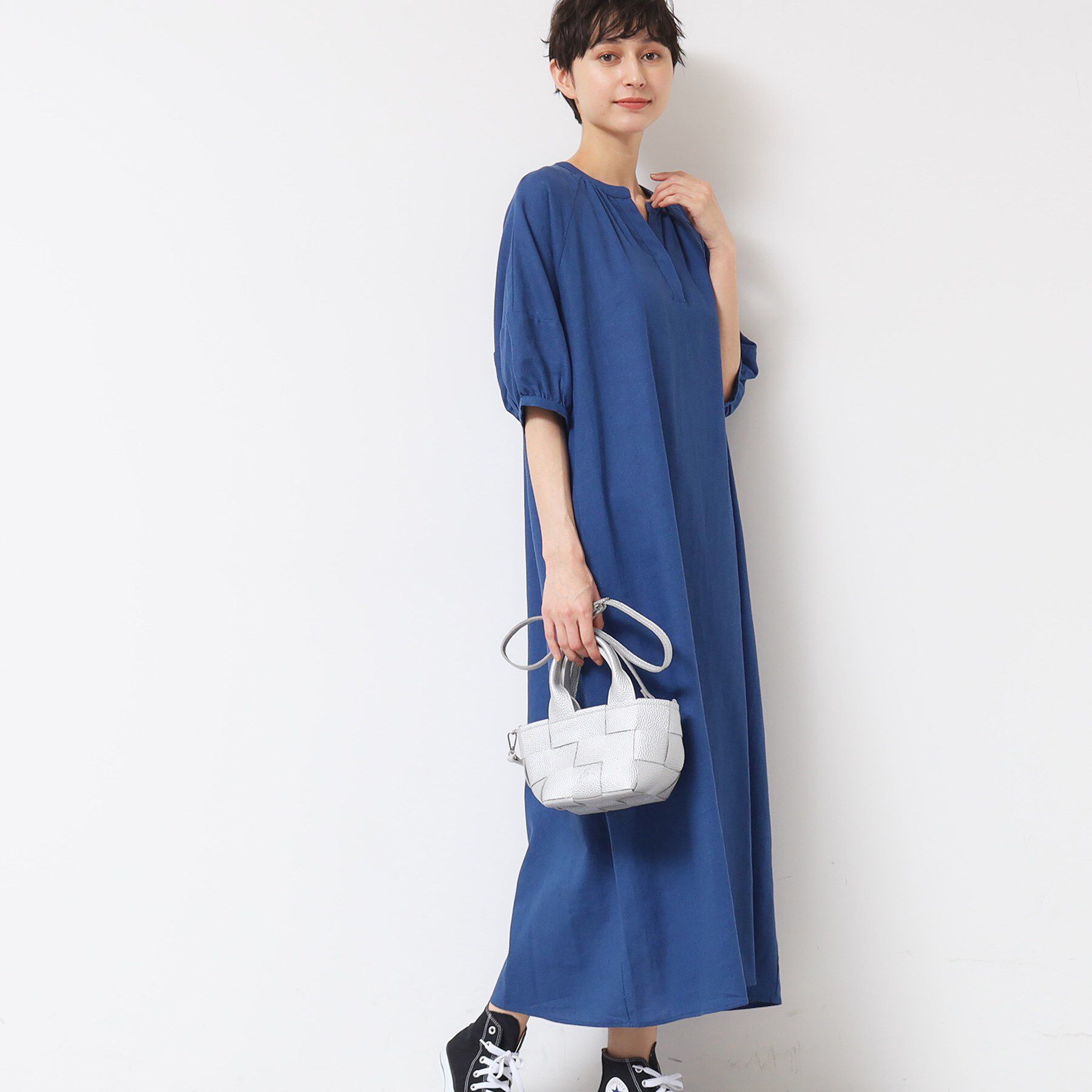 Dessin「【洗える】パフスリーブAラインワンピース（S～L）」|ワンピース|