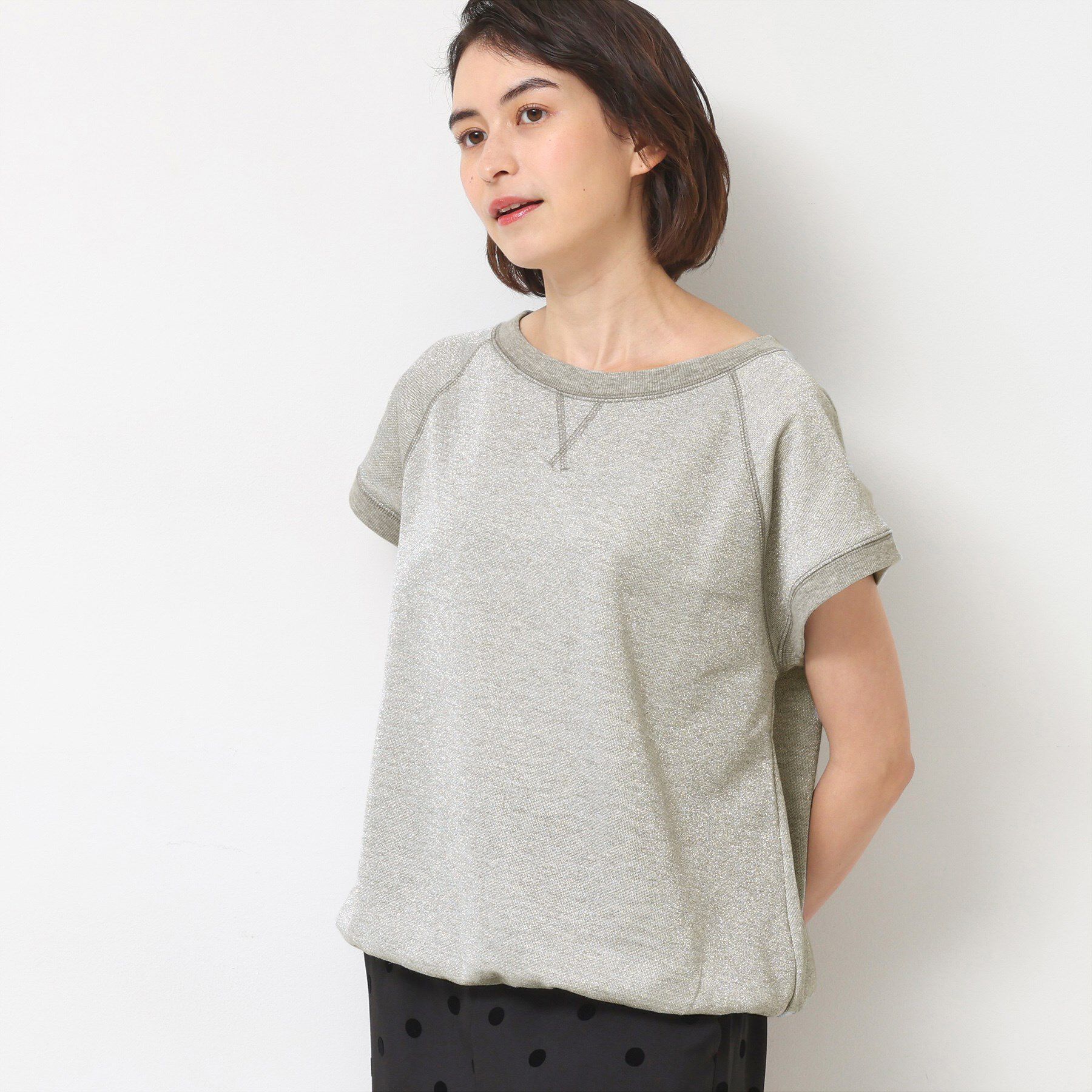 Dessin「【セットアップ可・洗える】ラメ裏毛トップス」|Tシャツ・カットソー|