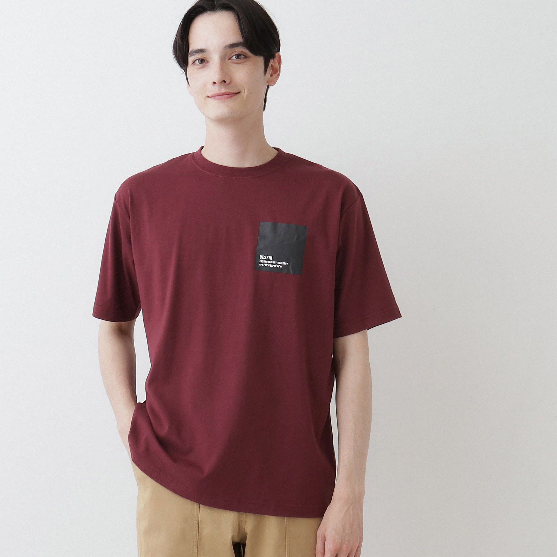Dessin「【洗える】オーガニックコットンロゴ入り半袖Tシャツ」|Tシャツ・カットソー|