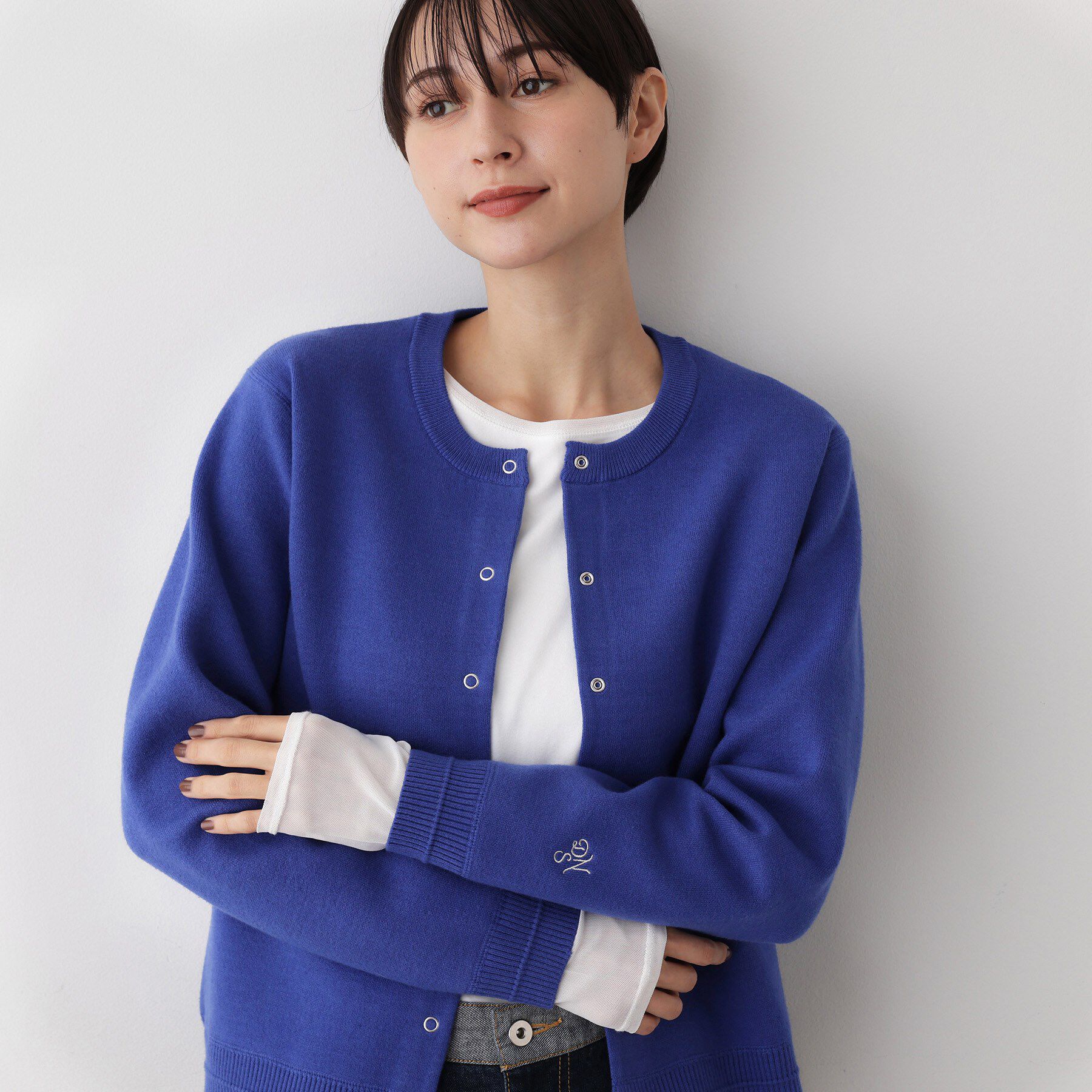 Dessin「【洗える】クルーネックカーディガン」|ニット・セーター|